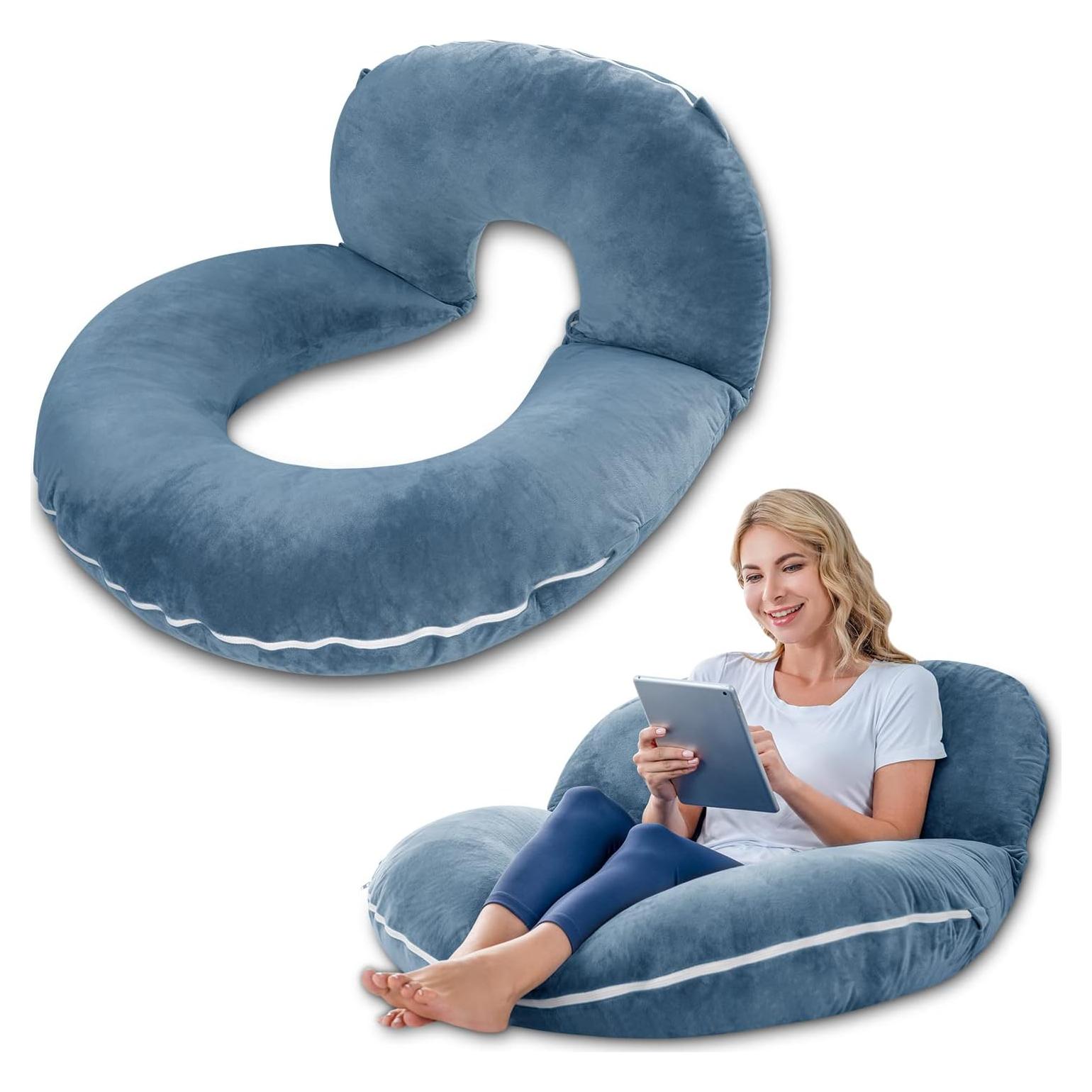 Cojín de Lectura Plegable INSEN, Soporte Completo Azul