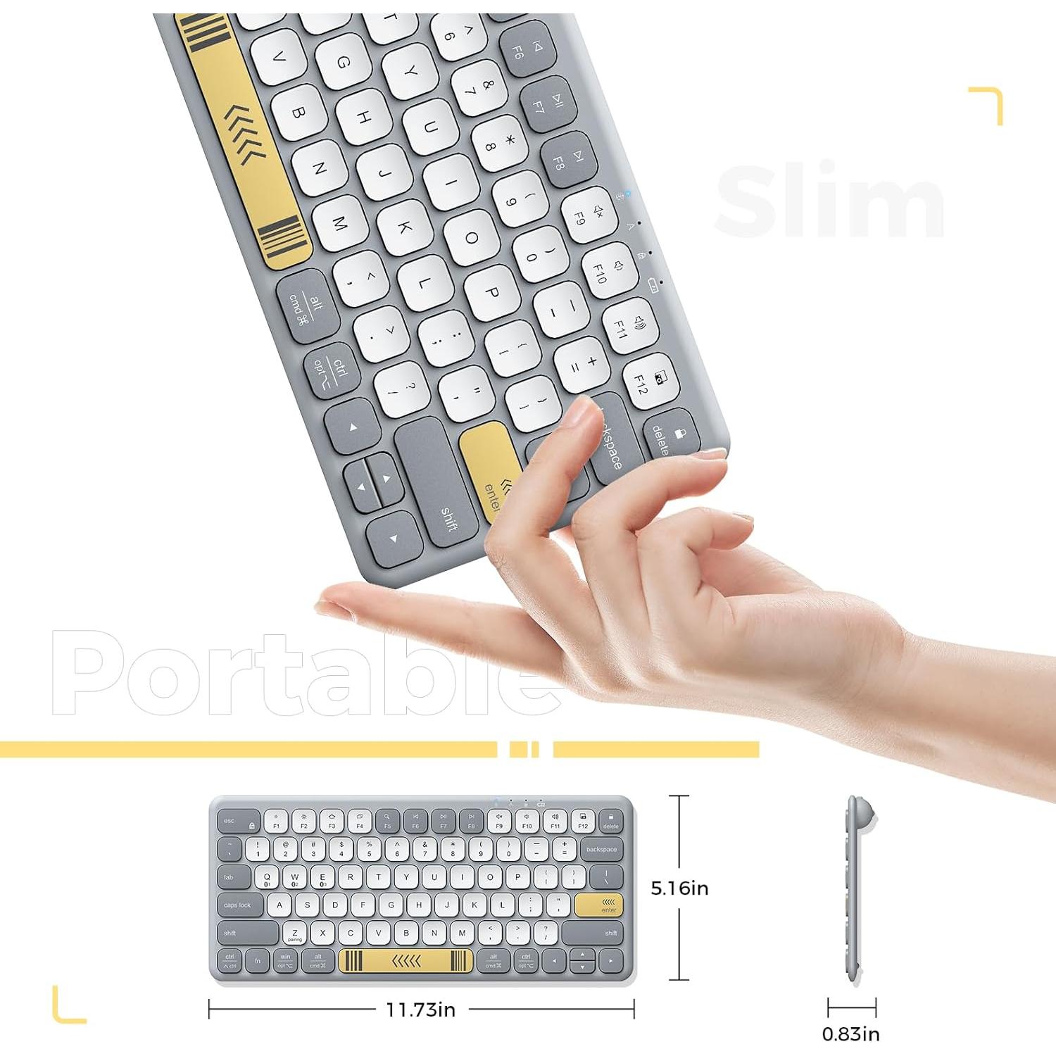 Teclado Bluetooth iClever BK50 Compacto y Silencioso