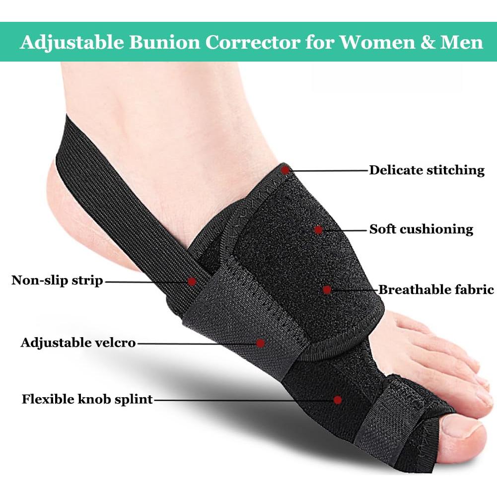 Corrector de Juánete YHOUMEW Pie Izquierdo Ajustable Alivio Dolor