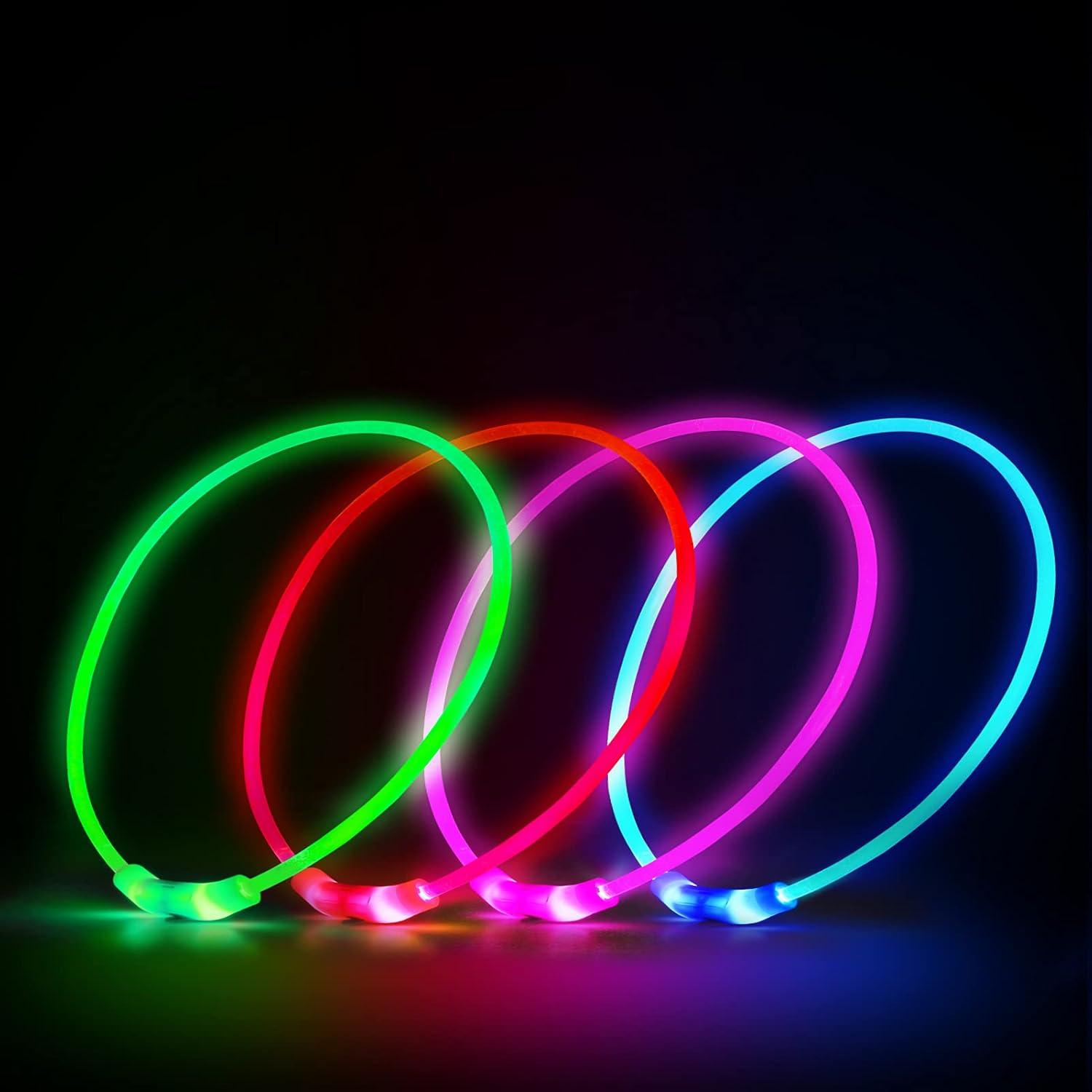 Collar de Perro LED NOVKIN Recargable Impermeable Ajustable