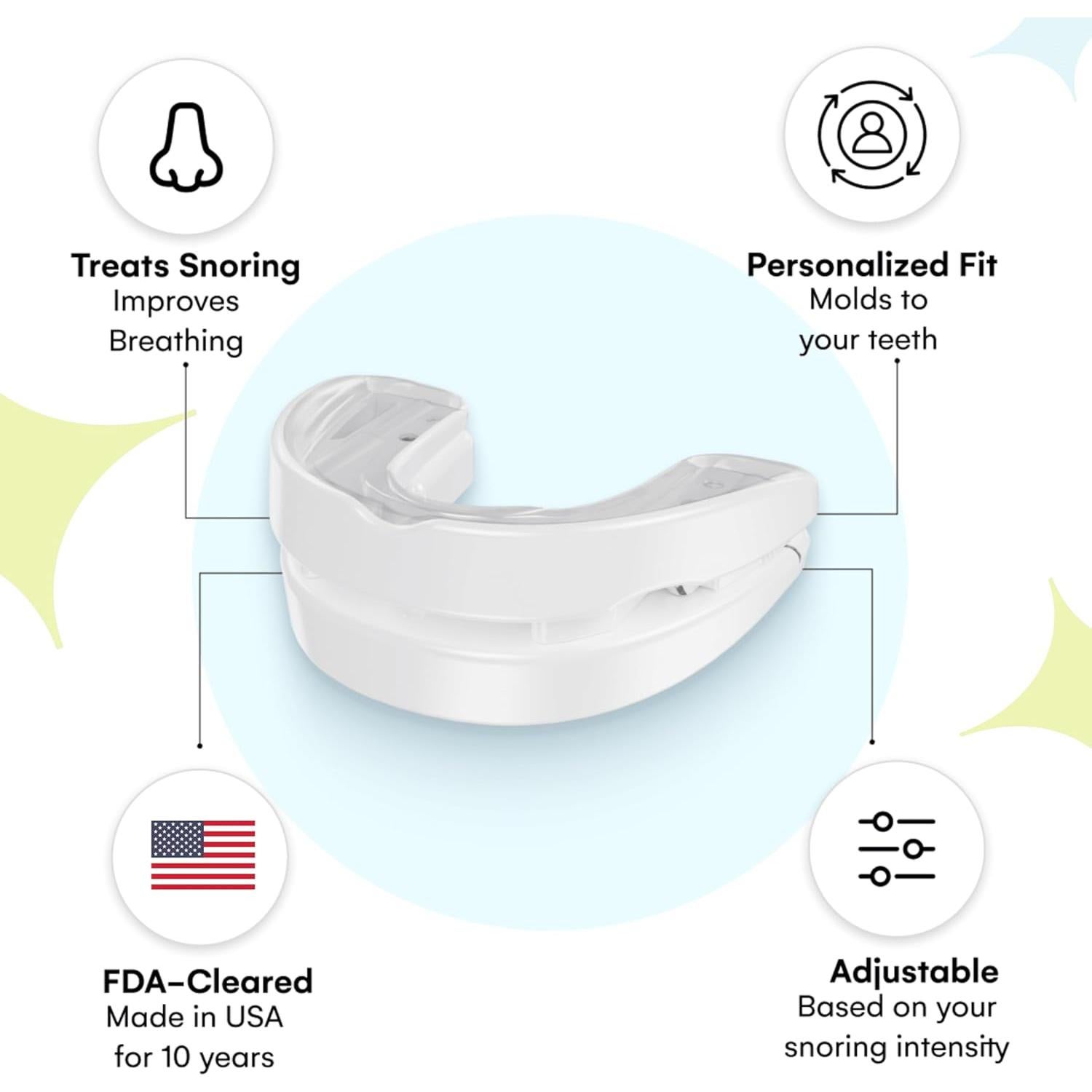 Dispositivo Anti-Ronquidos VitalSleep para Hombre, Ajustable, Hecho en EE. UU.