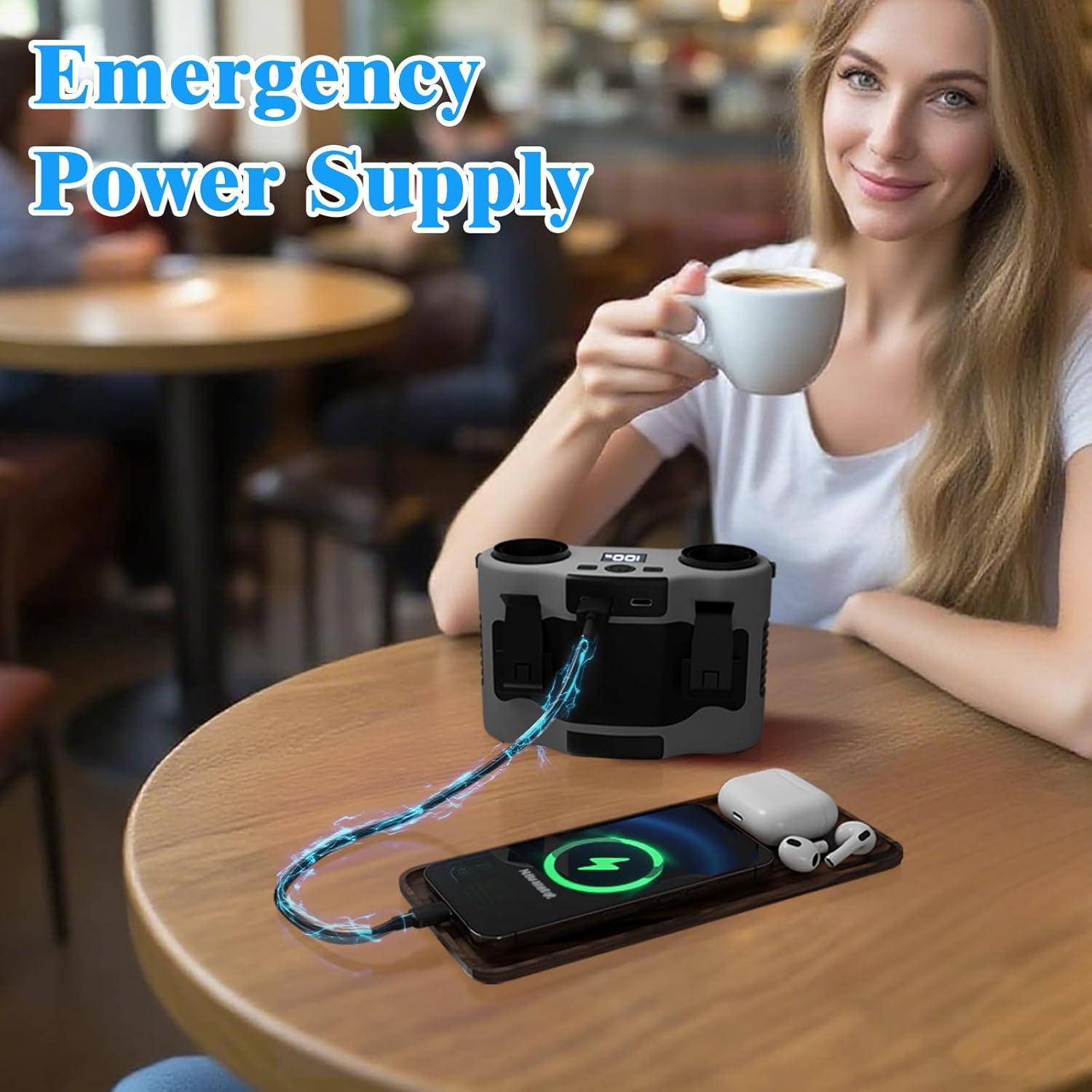 Ventilador Portátil LULEENEMO 20000mAh Clip-On 5 Velocidades