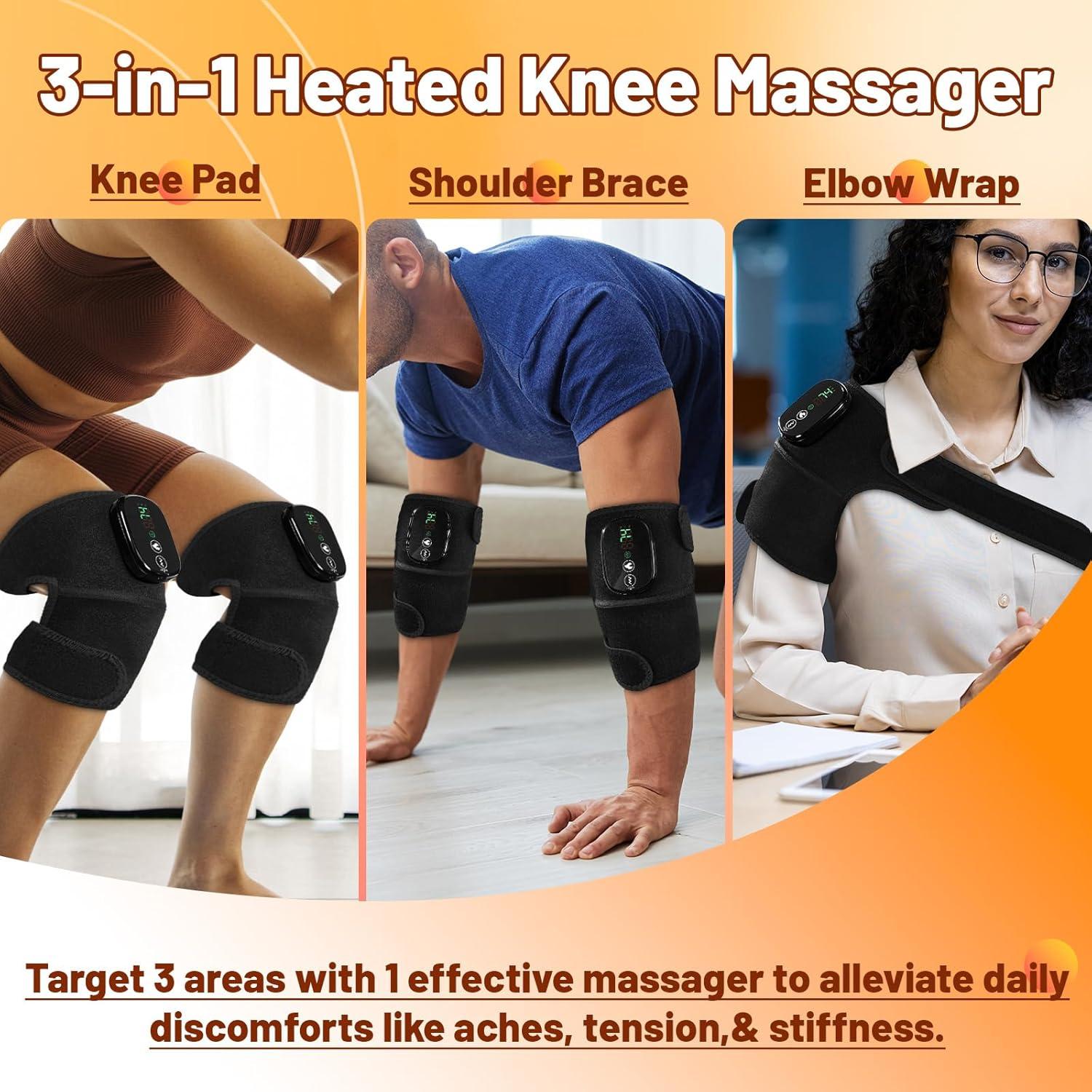 Masajeador de Rodilla Calentado LANGSKIP'S 3 en 1 Inalámbrico