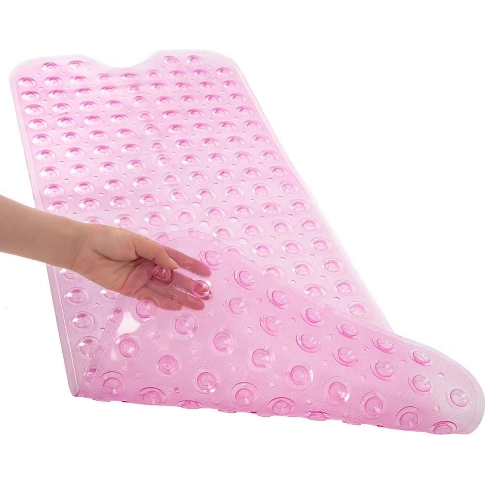 Alfombra de Baño Antideslizante COMUSTER 99x41 cm Rosa Claro