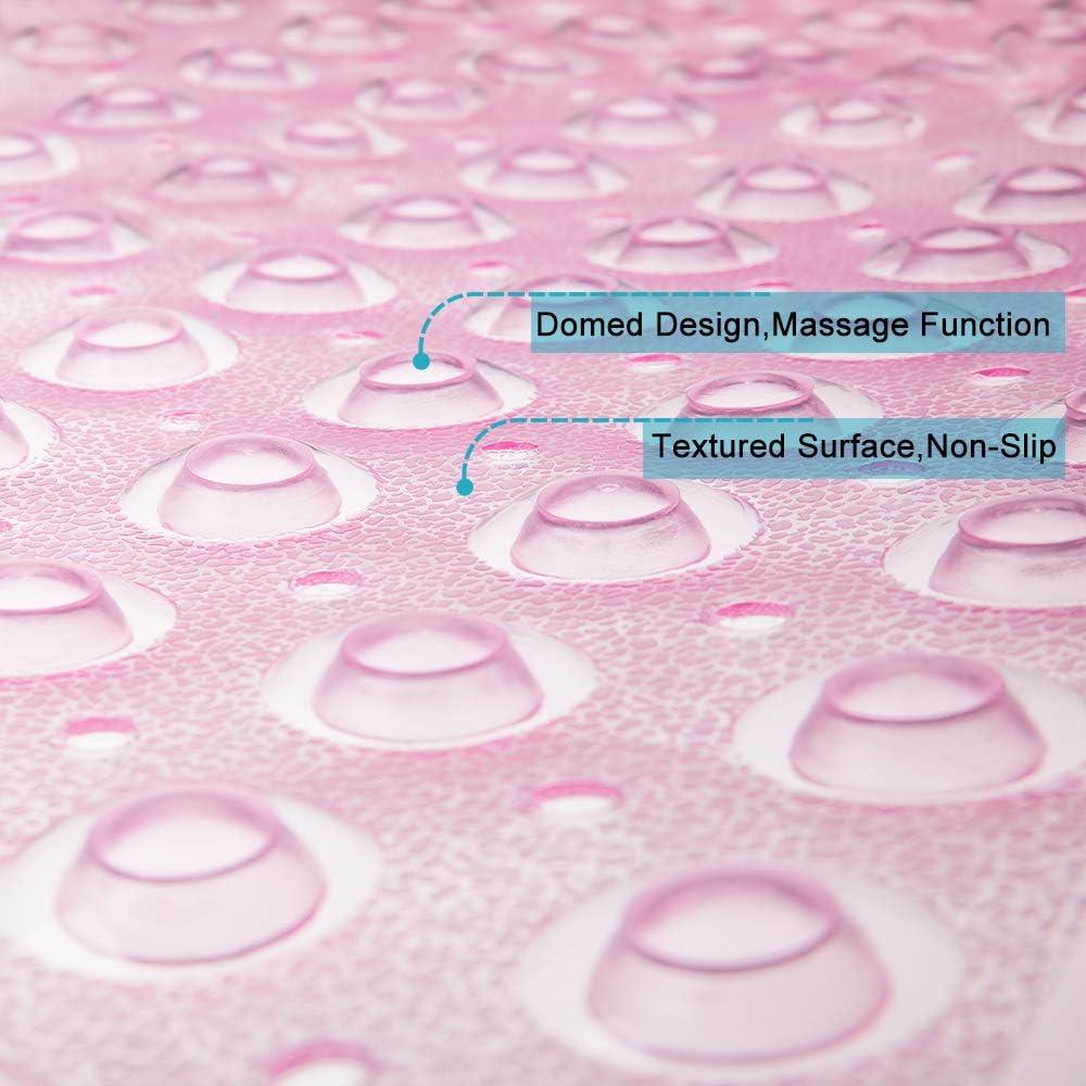 Alfombra de Baño Antideslizante COMUSTER 99x41 cm Rosa Claro