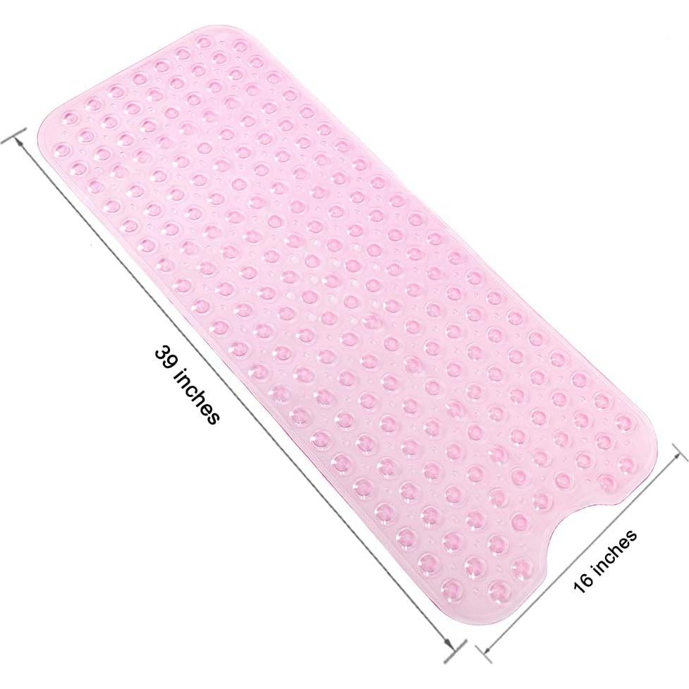 Alfombra de Baño Antideslizante COMUSTER 99x41 cm Rosa Claro