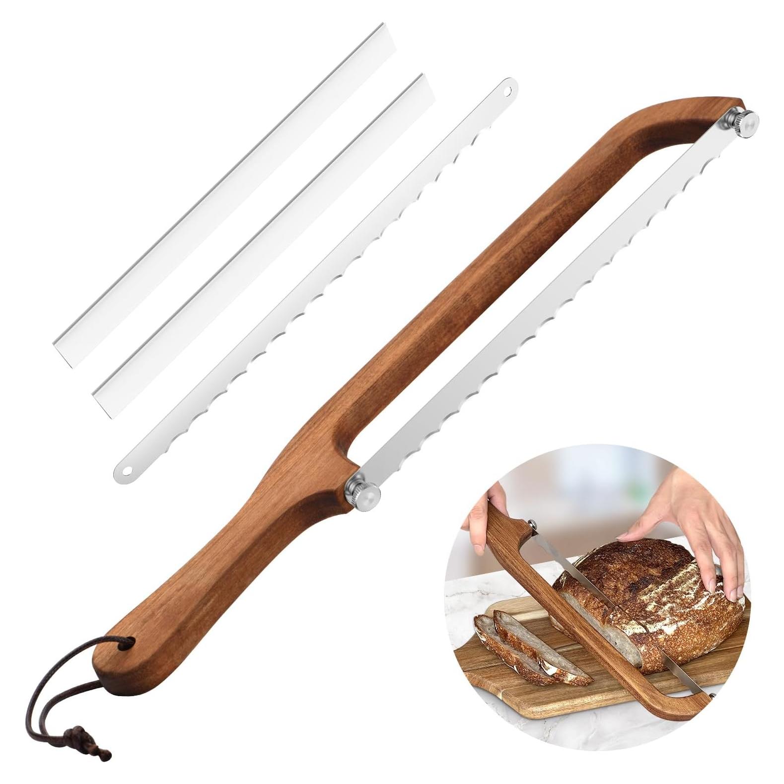 Cortador de Pan Yunlihua de Madera de Acacia 27 cm