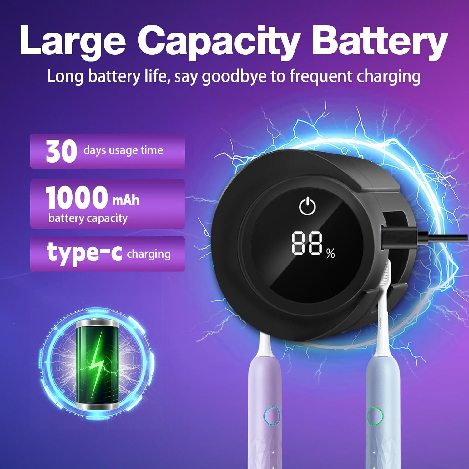 Desinfectante de Cepillos de Dientes Lvseeman Negro con LED