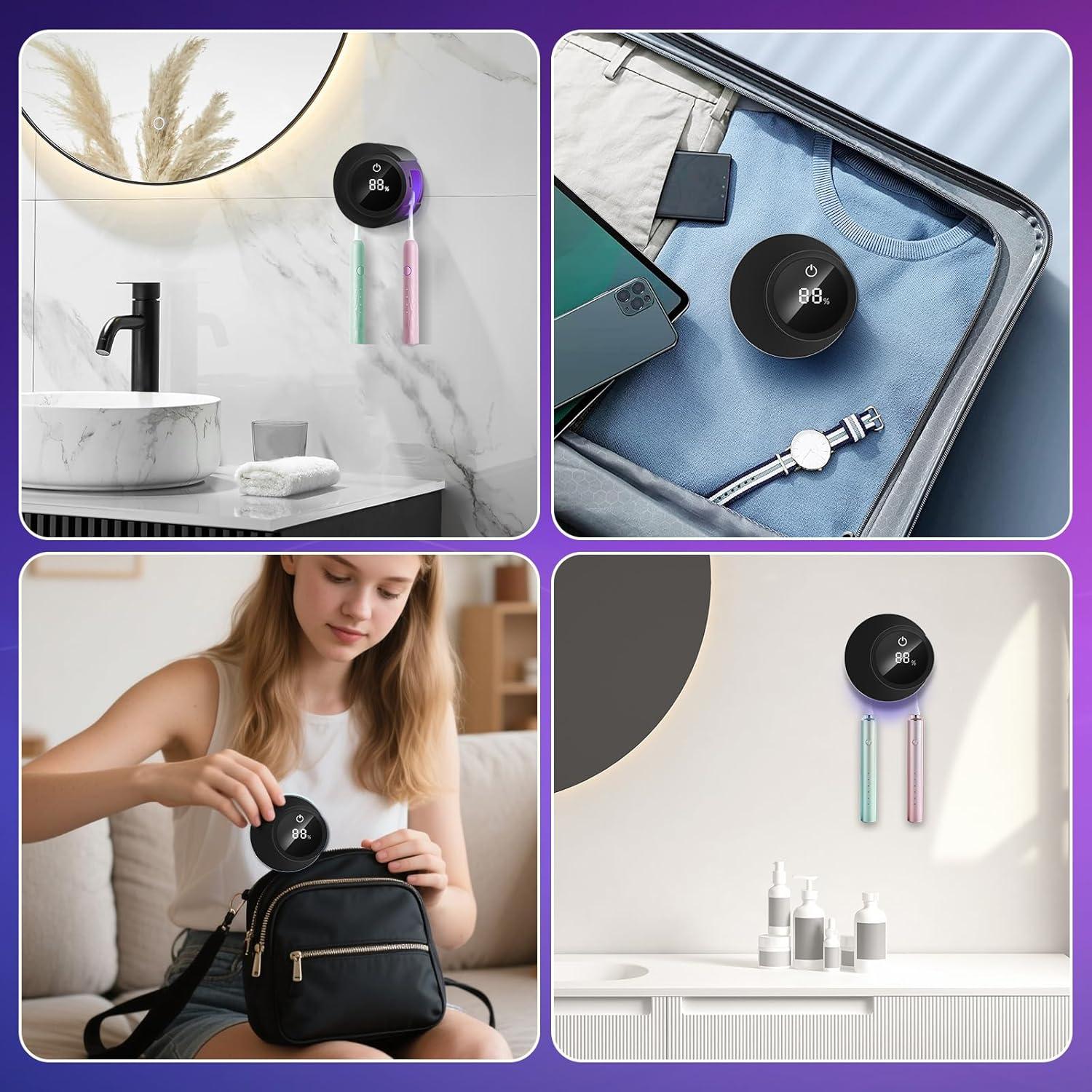 Desinfectante de Cepillos de Dientes Lvseeman Negro con LED