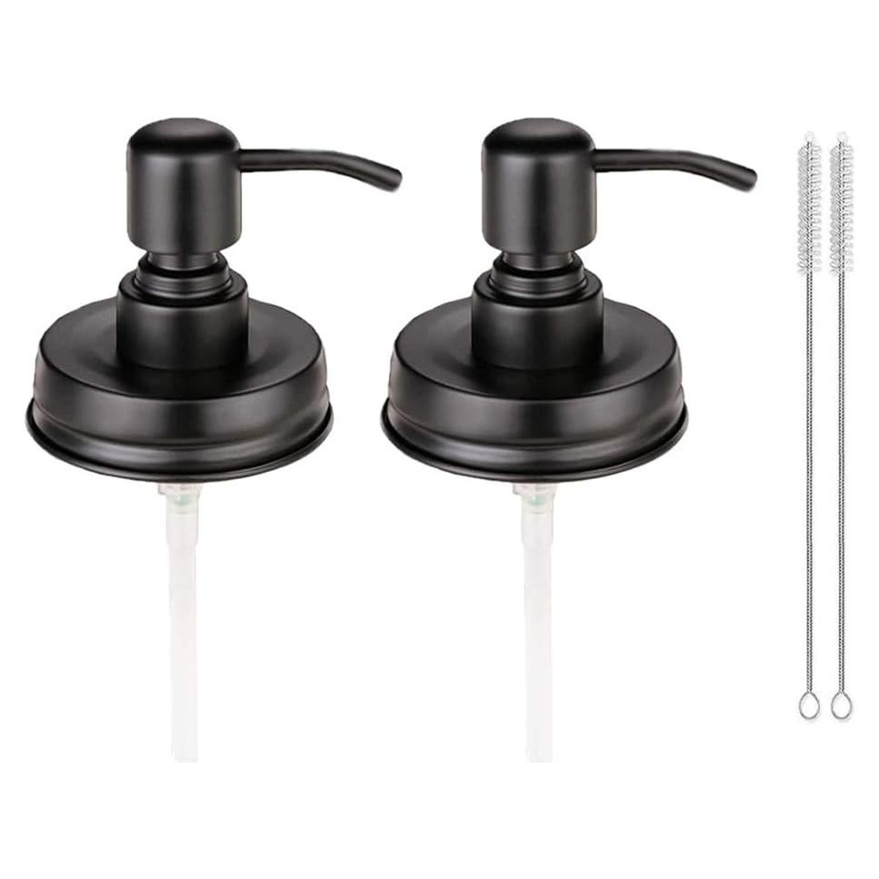 2 Tapas Dispensador Jabón Acero Inoxidable Watsango 16 oz