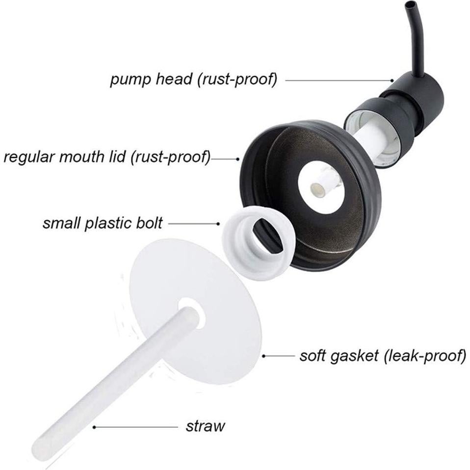 2 Tapas Dispensador Jabón Acero Inoxidable Watsango 16 oz