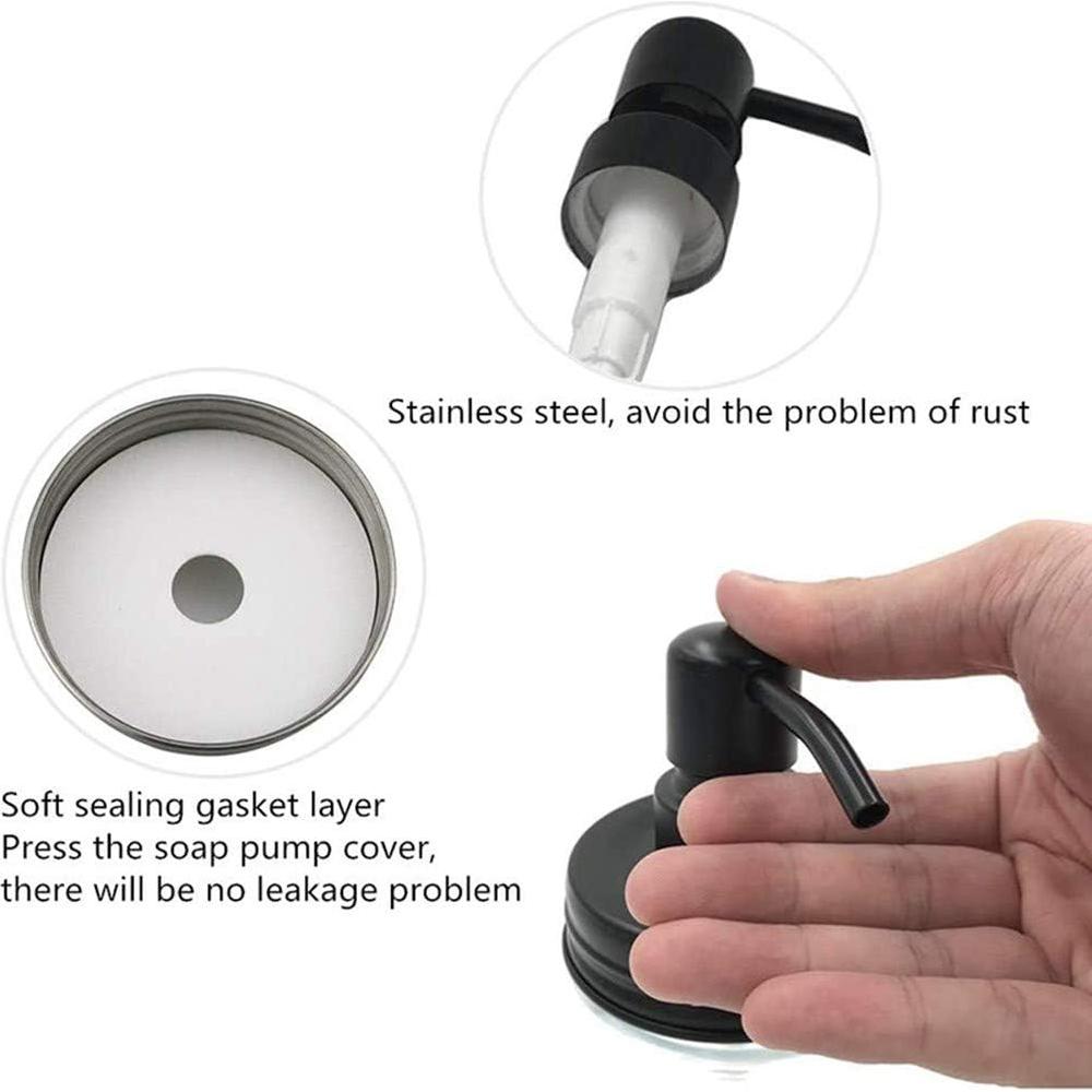 2 Tapas Dispensador Jabón Acero Inoxidable Watsango 16 oz