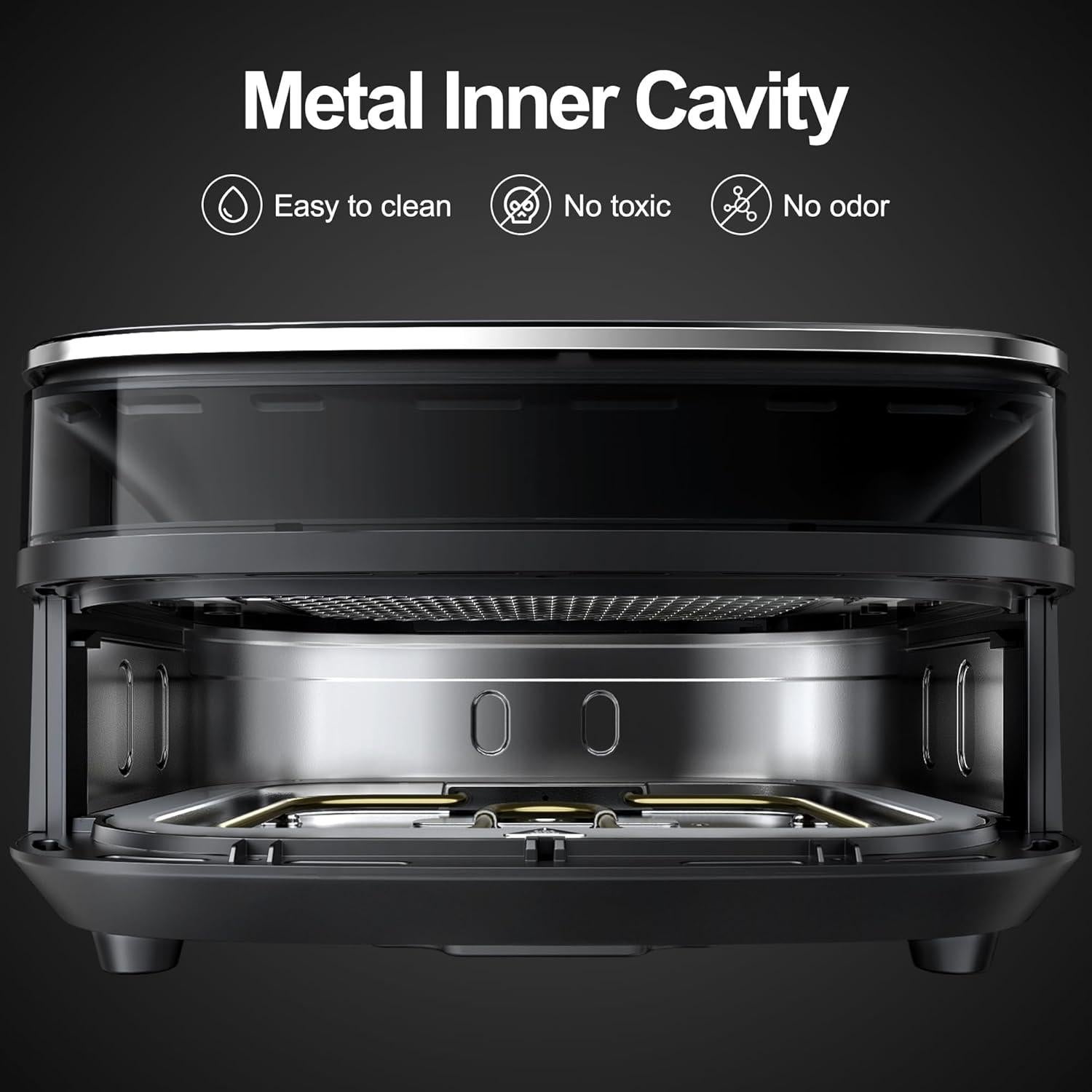 Freidora de Aire EDENPEER 6 QT Acero Inoxidable 11 en 1