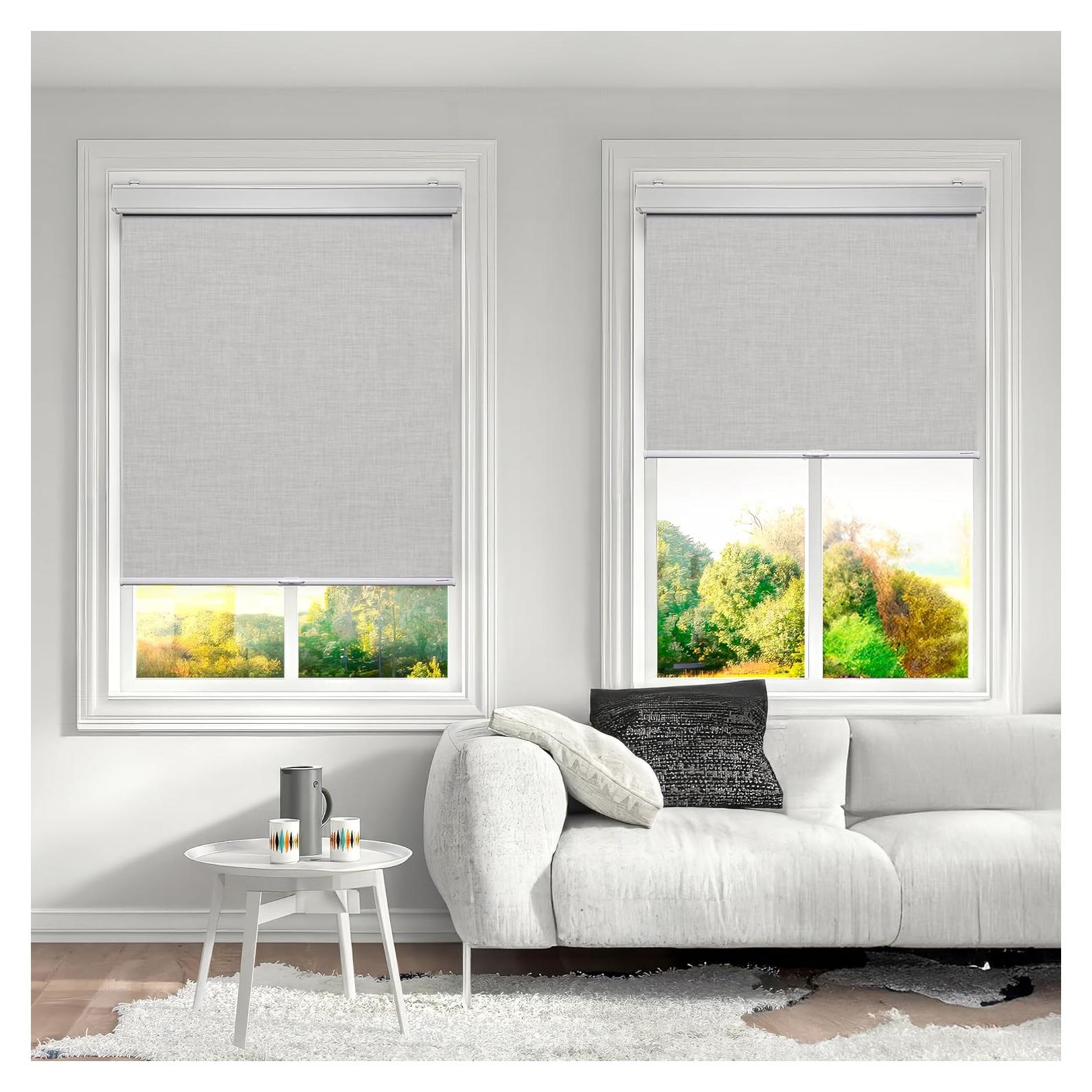 Cortinas Enrollables Opacas SHADESLINE 50.8x203.2 cm Gris Claro