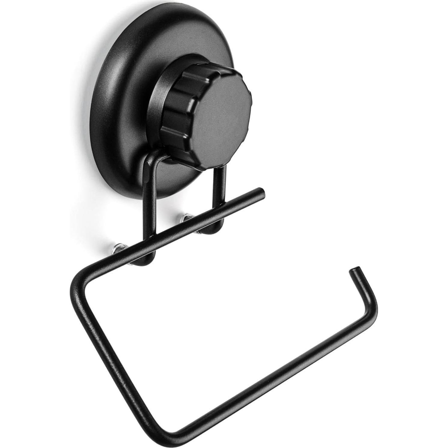 Soporte de Papel Higiénico HASKO Negro Acero Inoxidable Ventosa