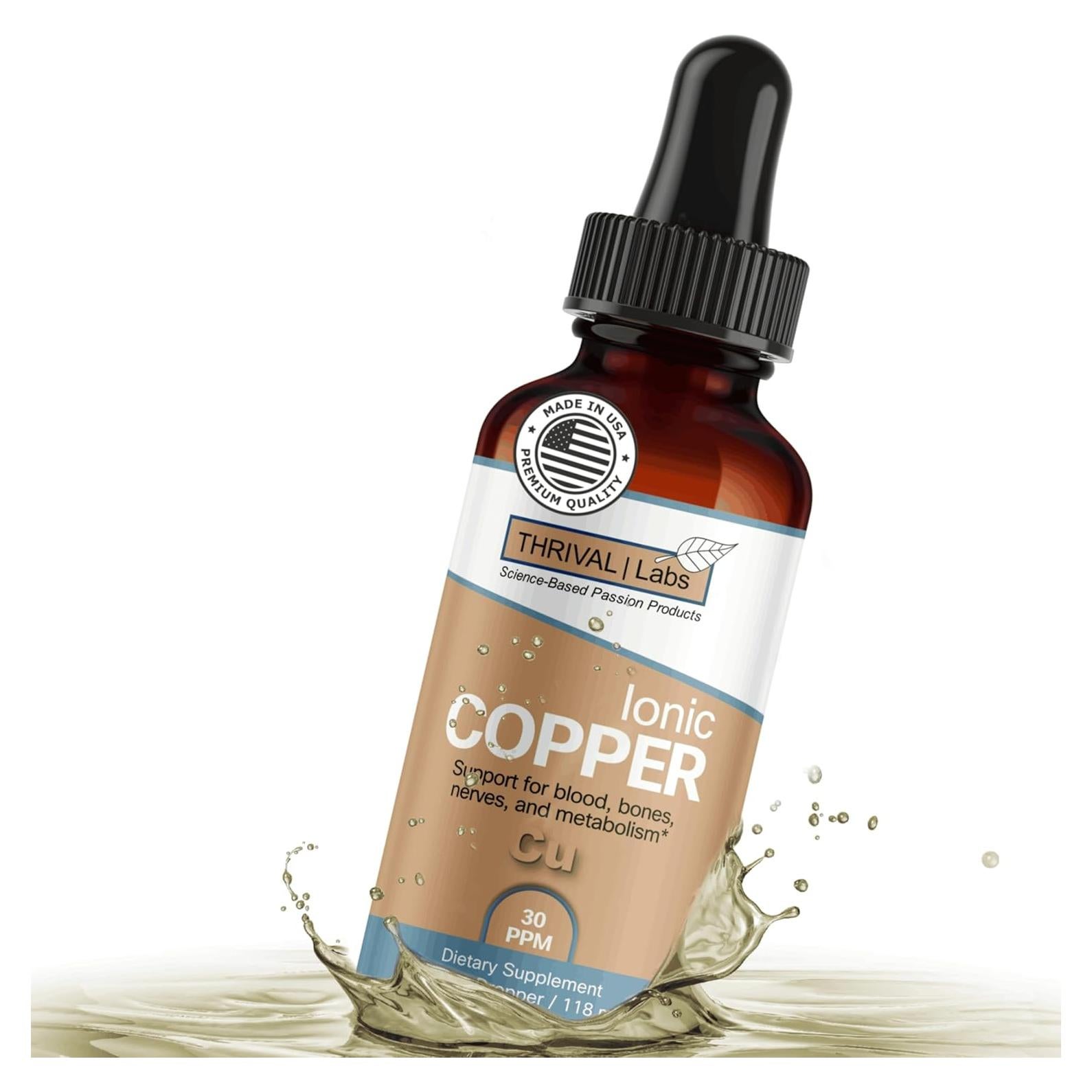 Cobre Coloidal Iónico 30 PPM Thrival Labs 118.29 ml