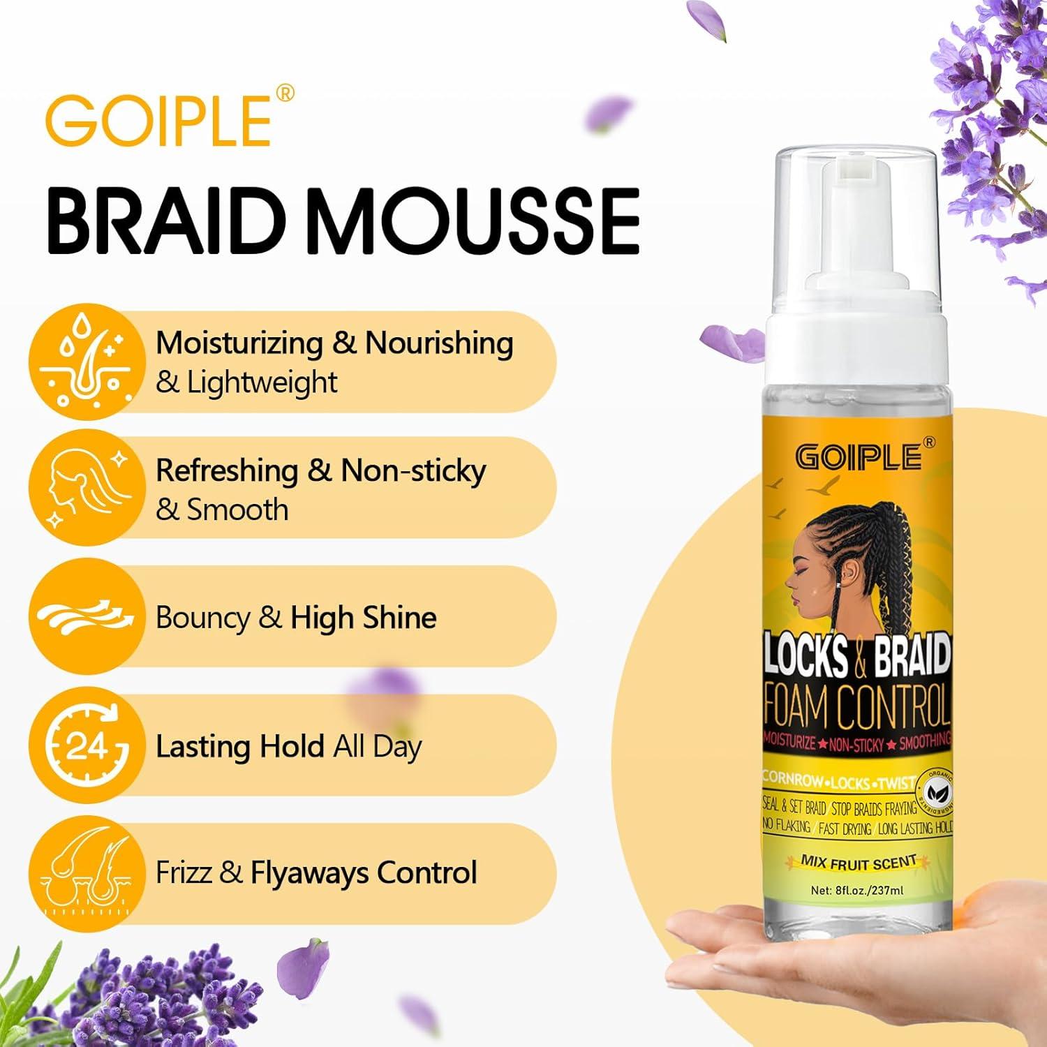 Mousse y Champú Sin Agua para Trenzas Goiple - 2 Piezas