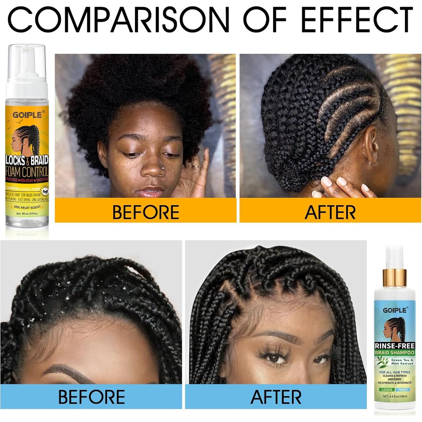 Mousse y Champú Sin Agua para Trenzas Goiple - 2 Piezas