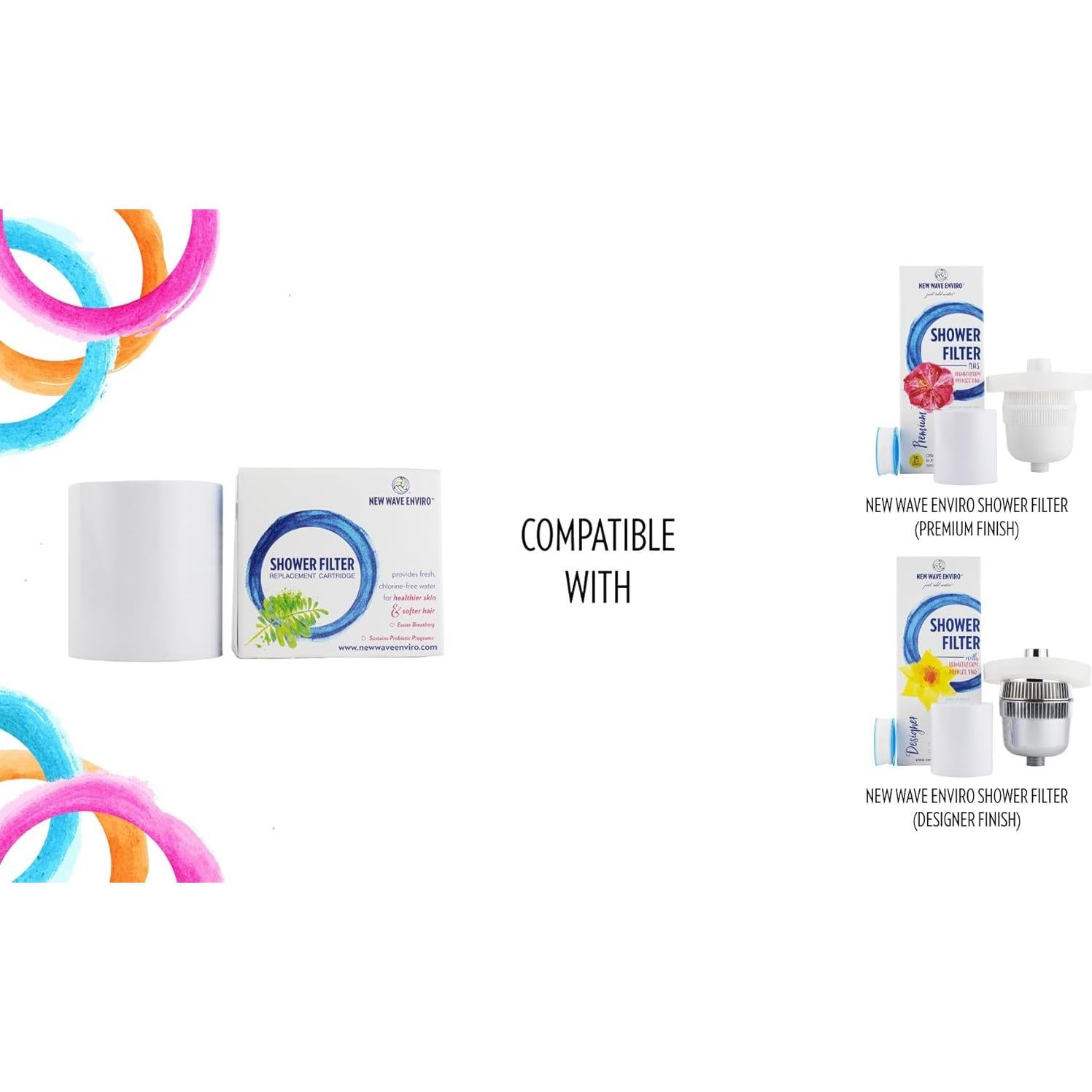 Cartucho de Filtro de Ducha New Wave Enviro - Reducción de Cloro