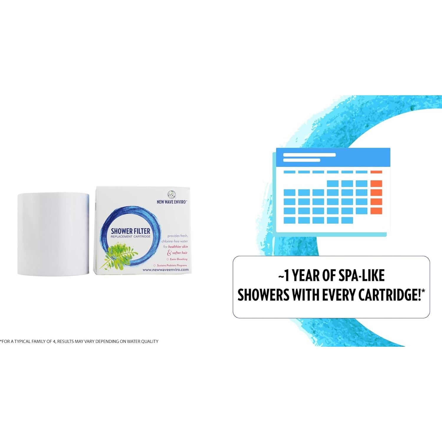 Cartucho de Filtro de Ducha New Wave Enviro - Reducción de Cloro