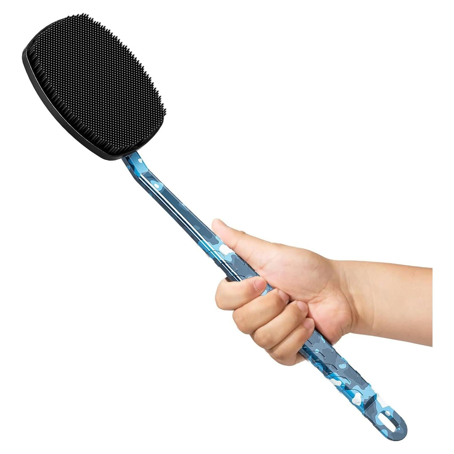 Exfoliador de Espalda de Silicona ZEOMLON Azul Camo 45.5 cm