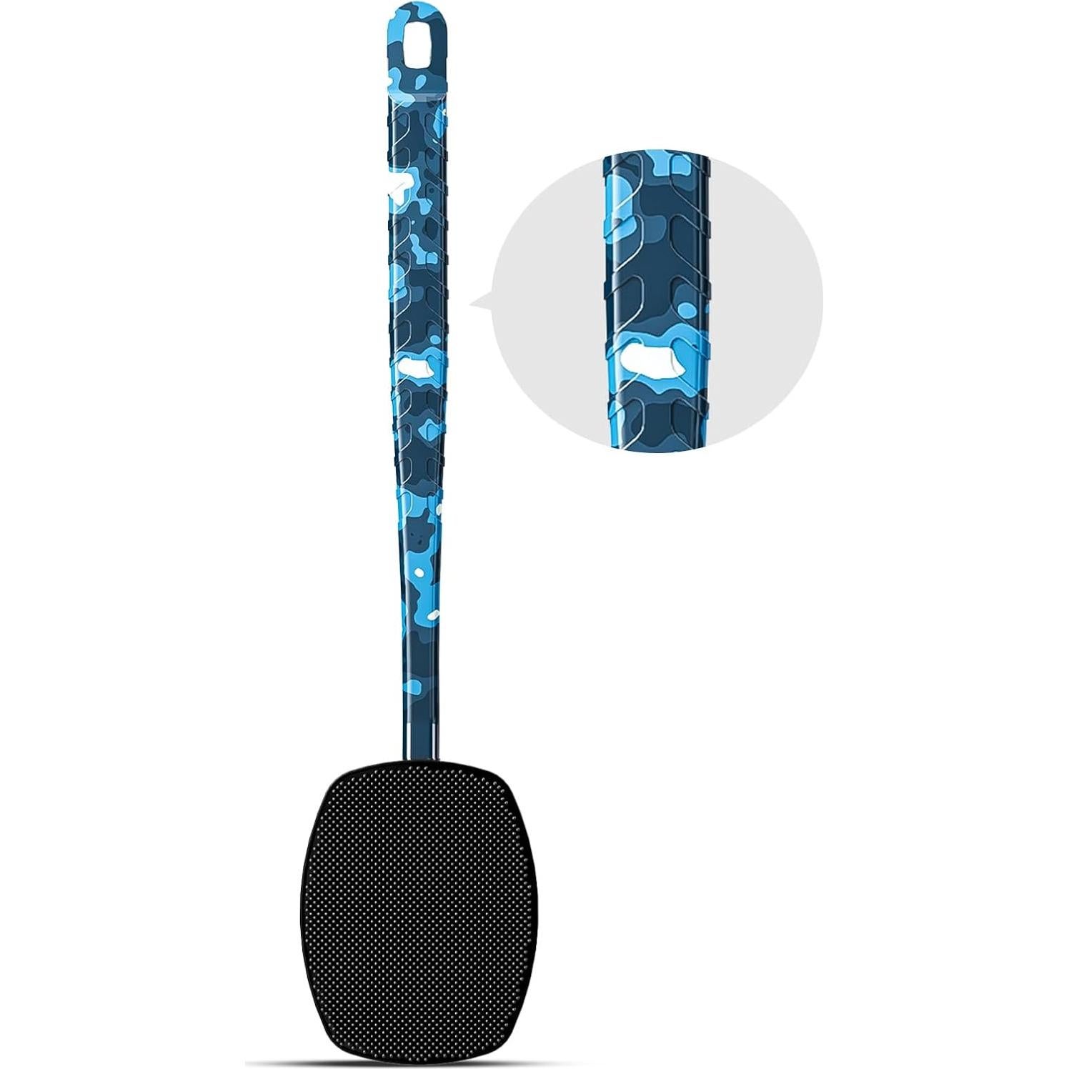 Exfoliador de Espalda de Silicona ZEOMLON Azul Camo 45.5 cm