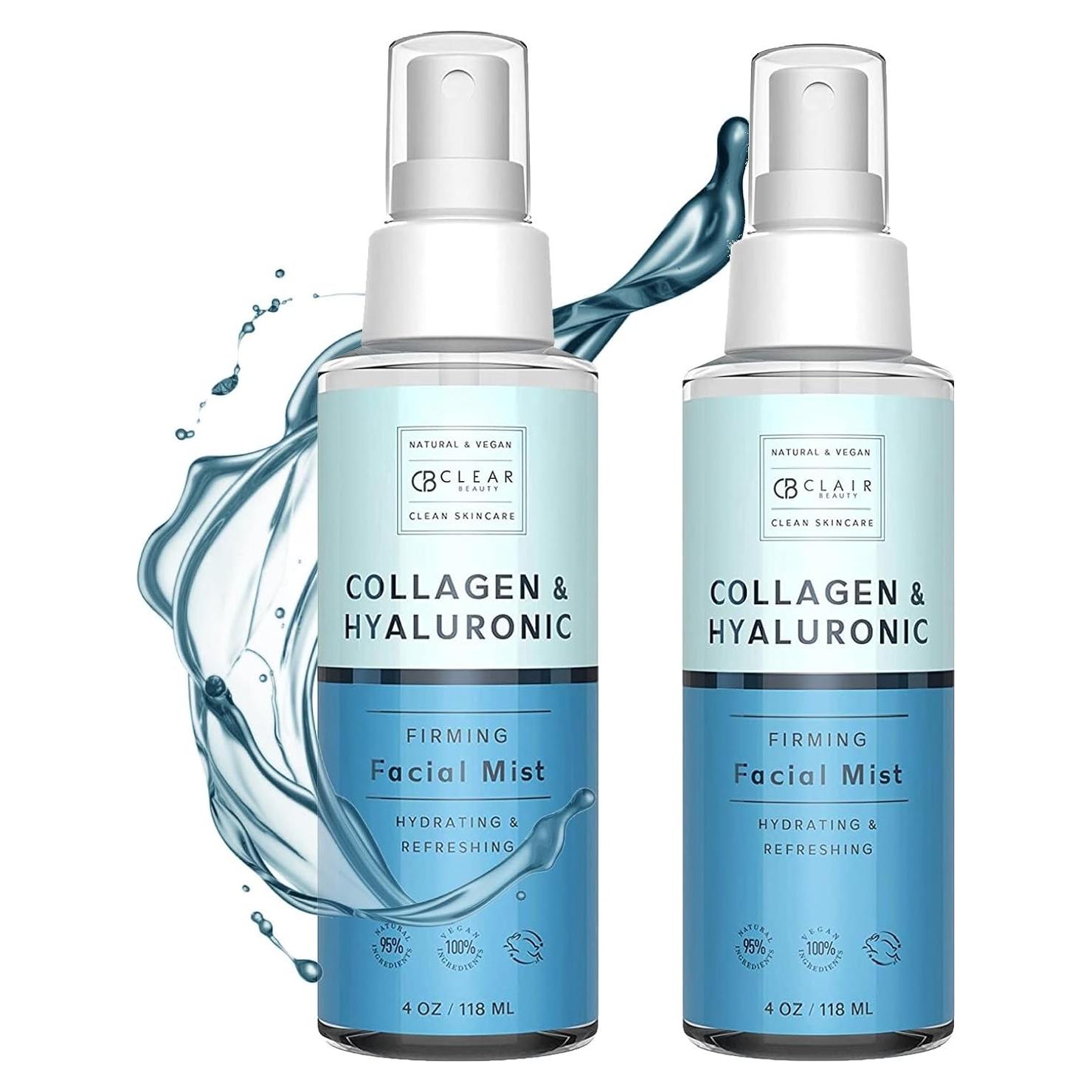 Spray Facial Hidratante Trendsformers - Ácido Hialurónico y Colágeno - 2 Paquetes de 315 g