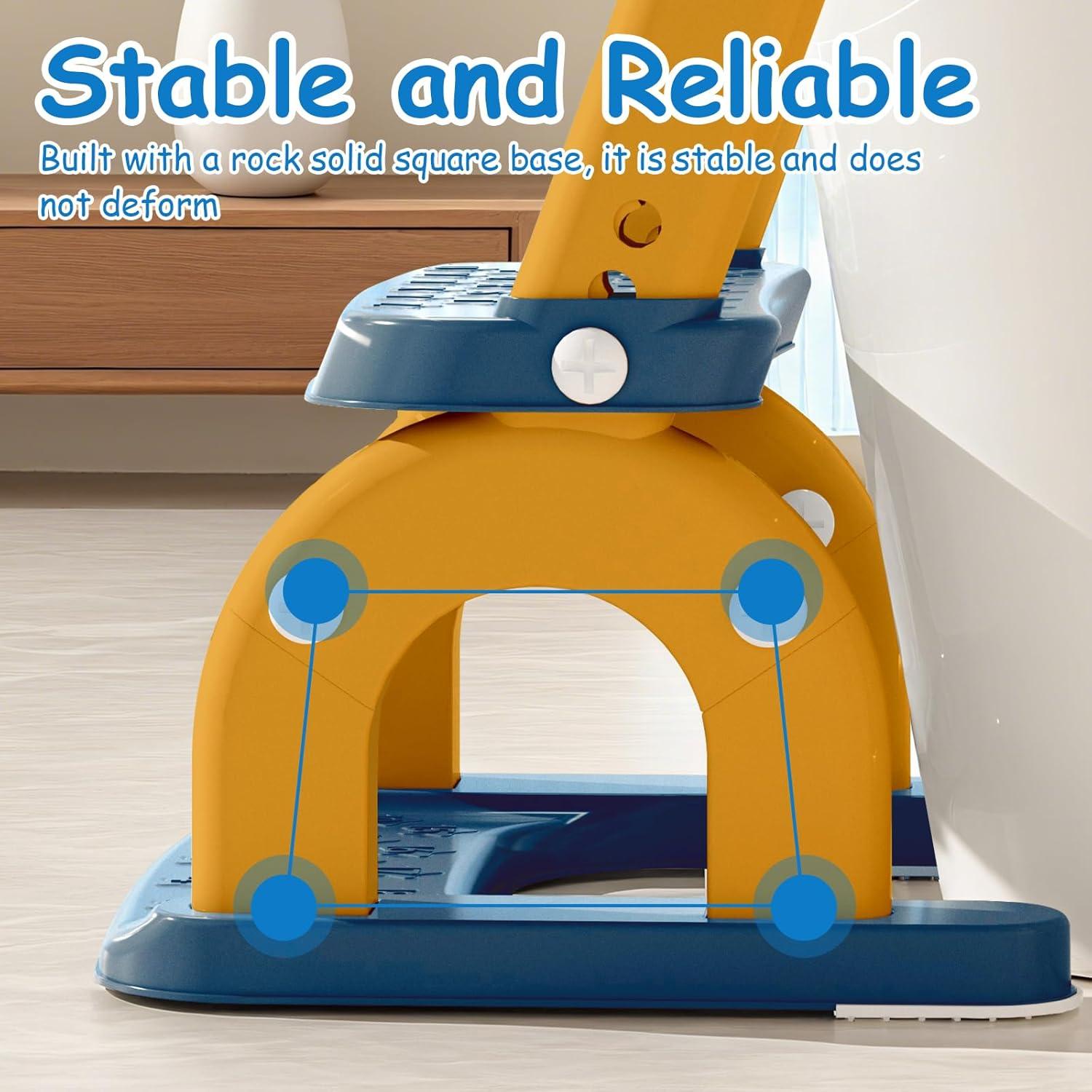 Asiento de Entrenamiento para Baño Kimitimi 2-en-1 Azul Oscuro