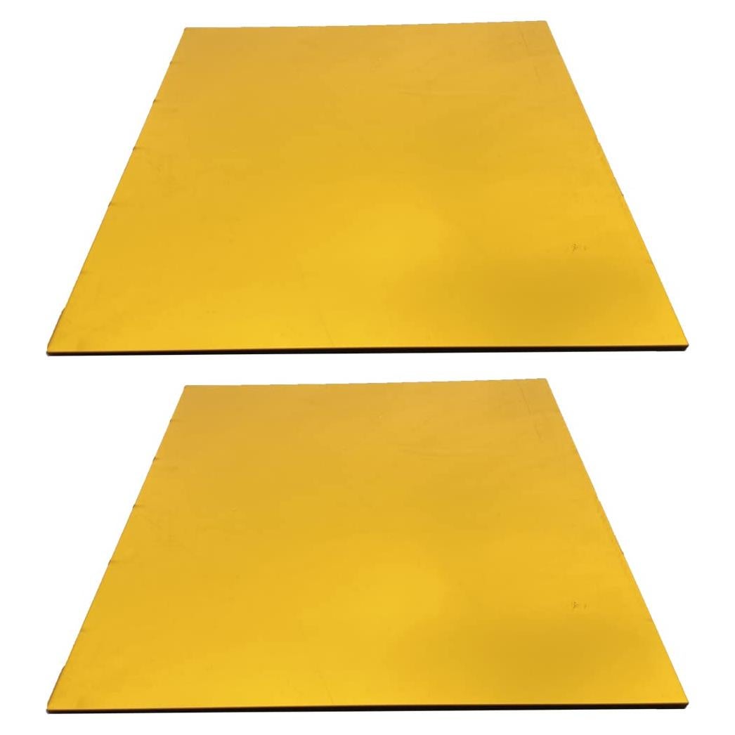 2 Piezas Hoja de Espejo Acrílico Dorado YARRD 30x30 cm