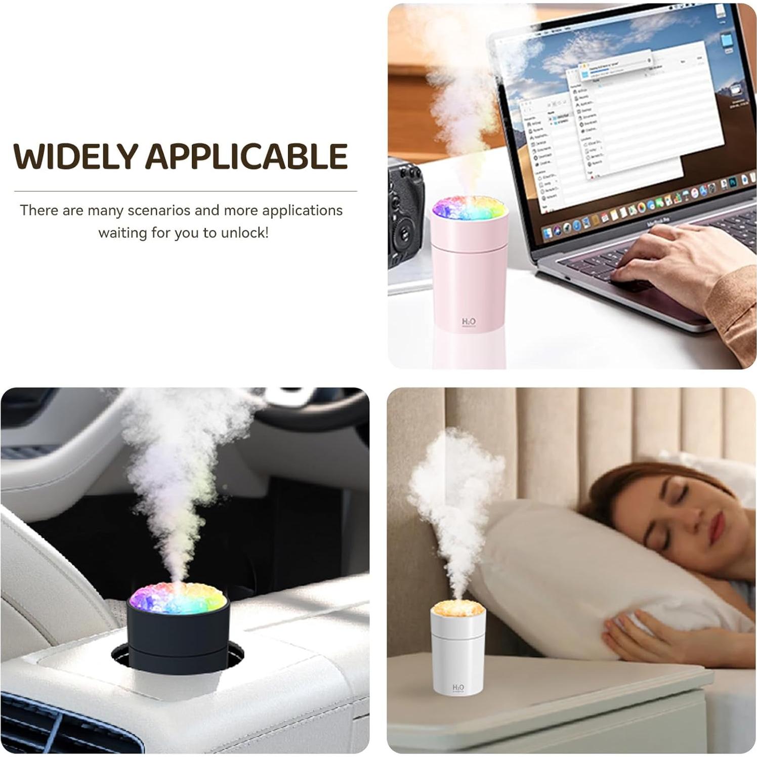 Humidificador Compacto BATULU 220ml con Luz LED 7 Colores