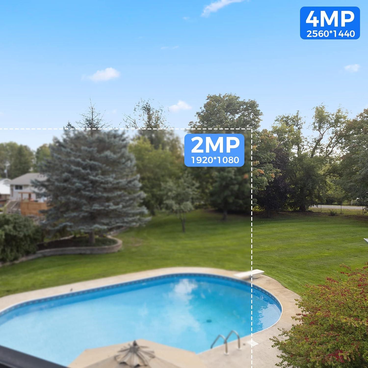 Sistema de Cámara de Seguridad Inalámbrica Solar Hiseeu 4MP 1TB