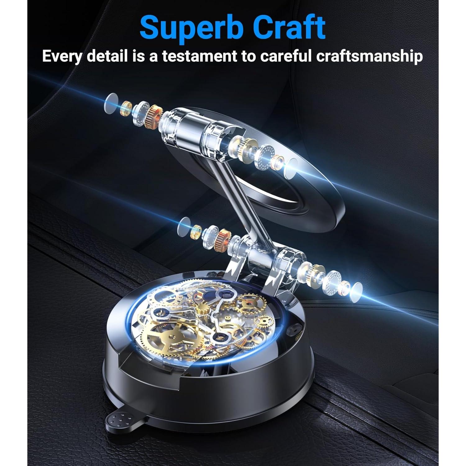 Soporte de Coche Magnético Coolpow MagSafe para iPhone 16-13