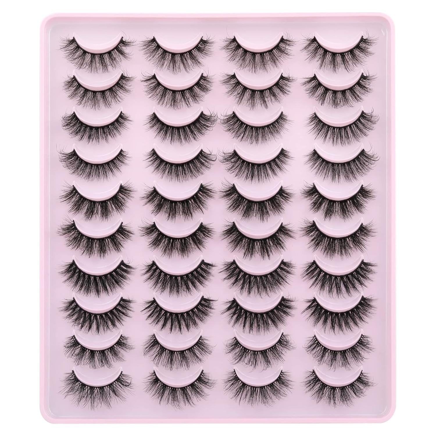 Pestañas Postizas JIMIRE 5D Naturales 14mm-18mm 20 Pares