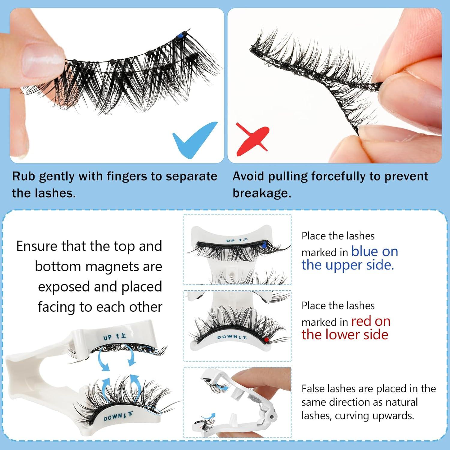 Kit de Pestañas Magnéticas KevKev Reutilizables 1 Par Topacio