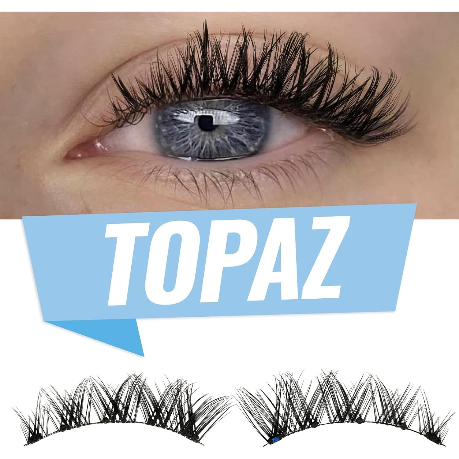 Kit de Pestañas Magnéticas KevKev Reutilizables 1 Par Topacio