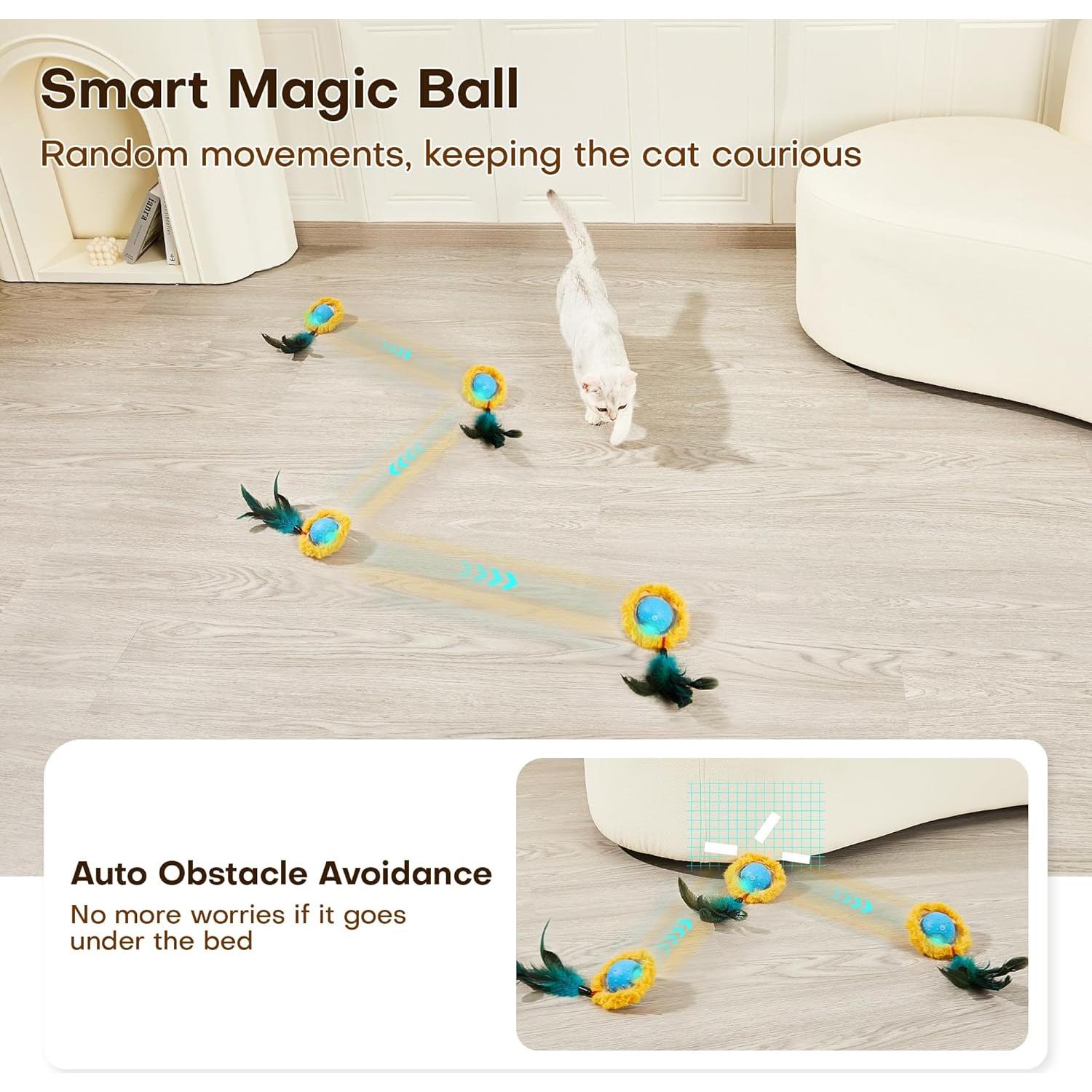 Juguete Interactivo para Gatos Potaroma, Alfombrilla 71 cm