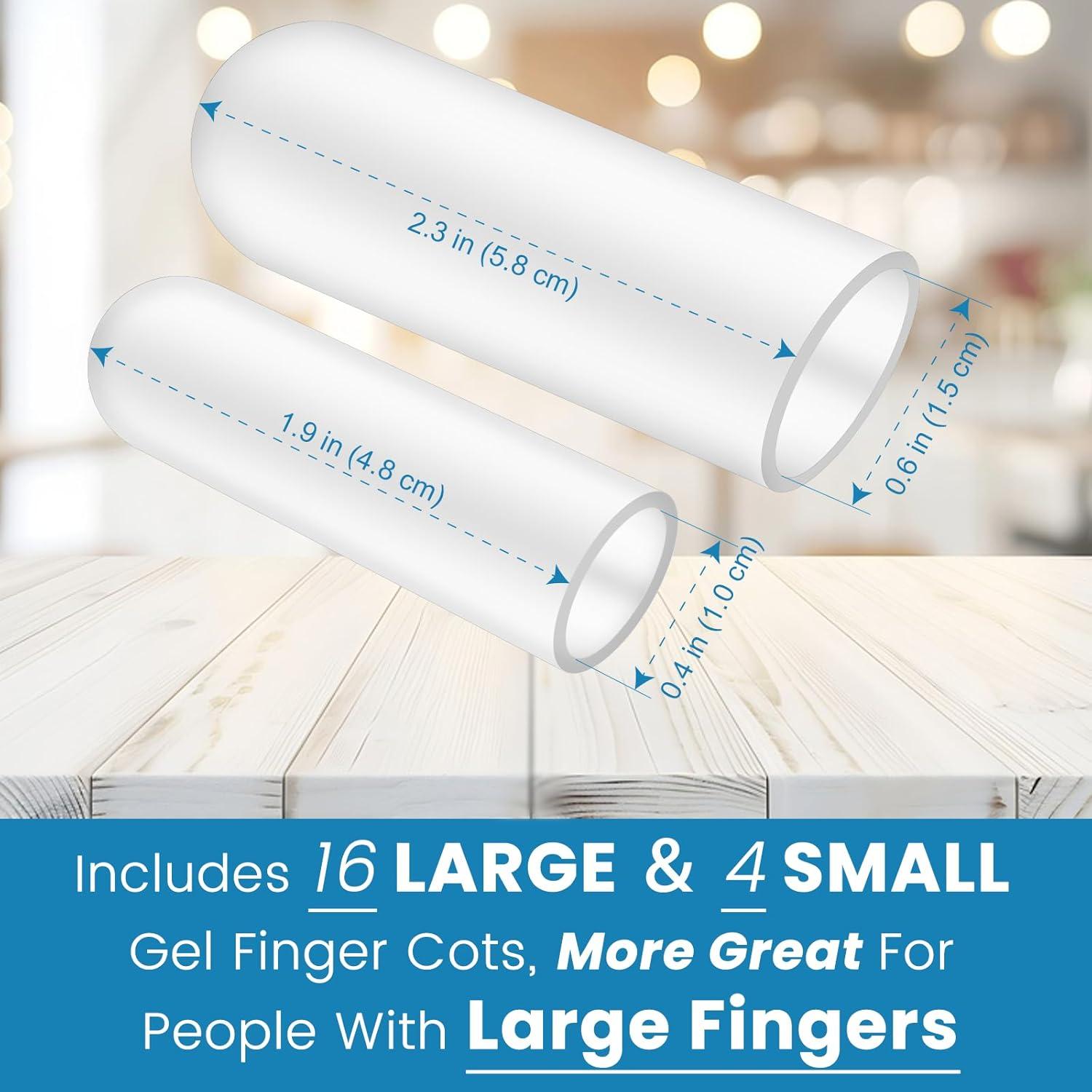 20 Fundas de Dedos de Silicona Happiby - Grandes y Pequeñas