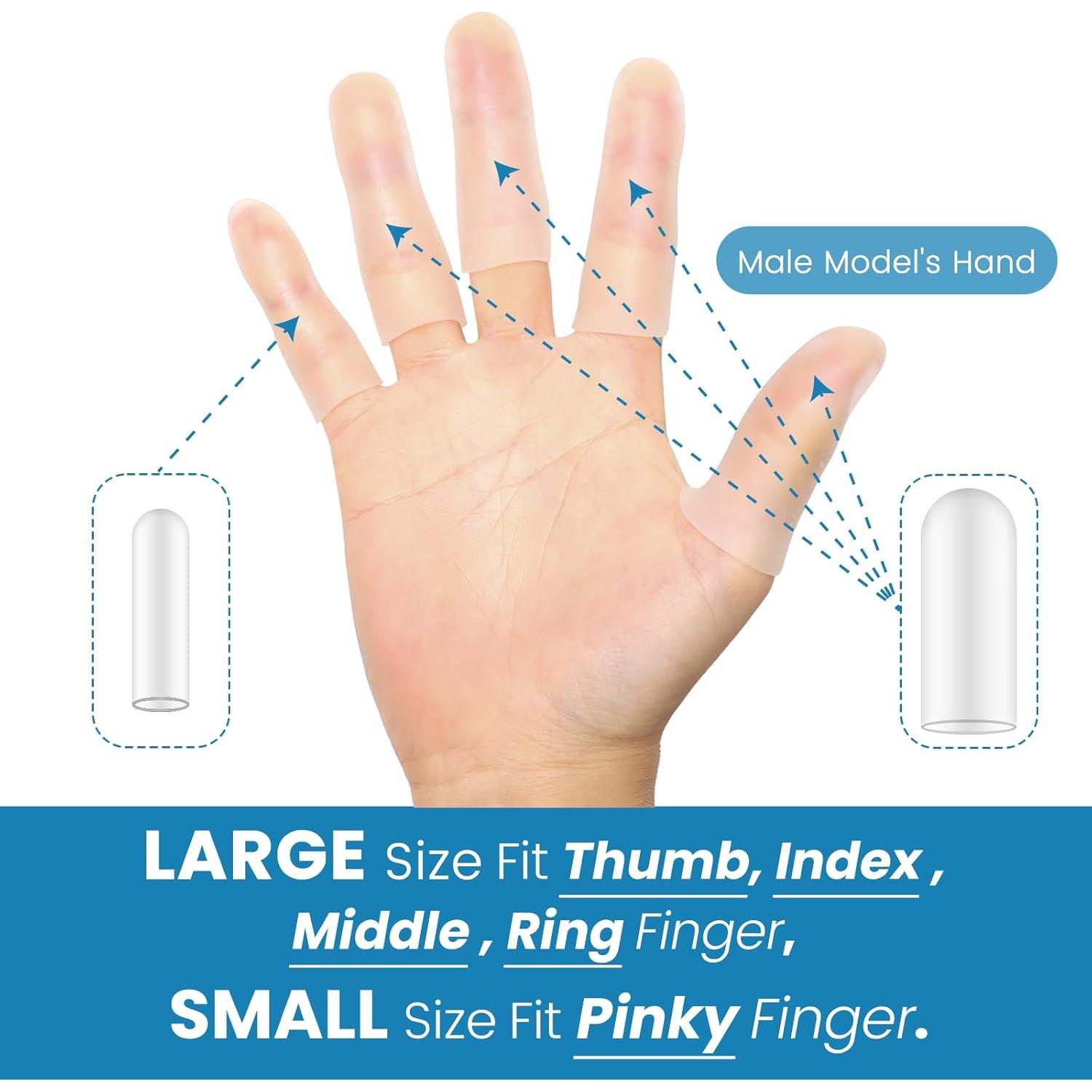 20 Fundas de Dedos de Silicona Happiby - Grandes y Pequeñas