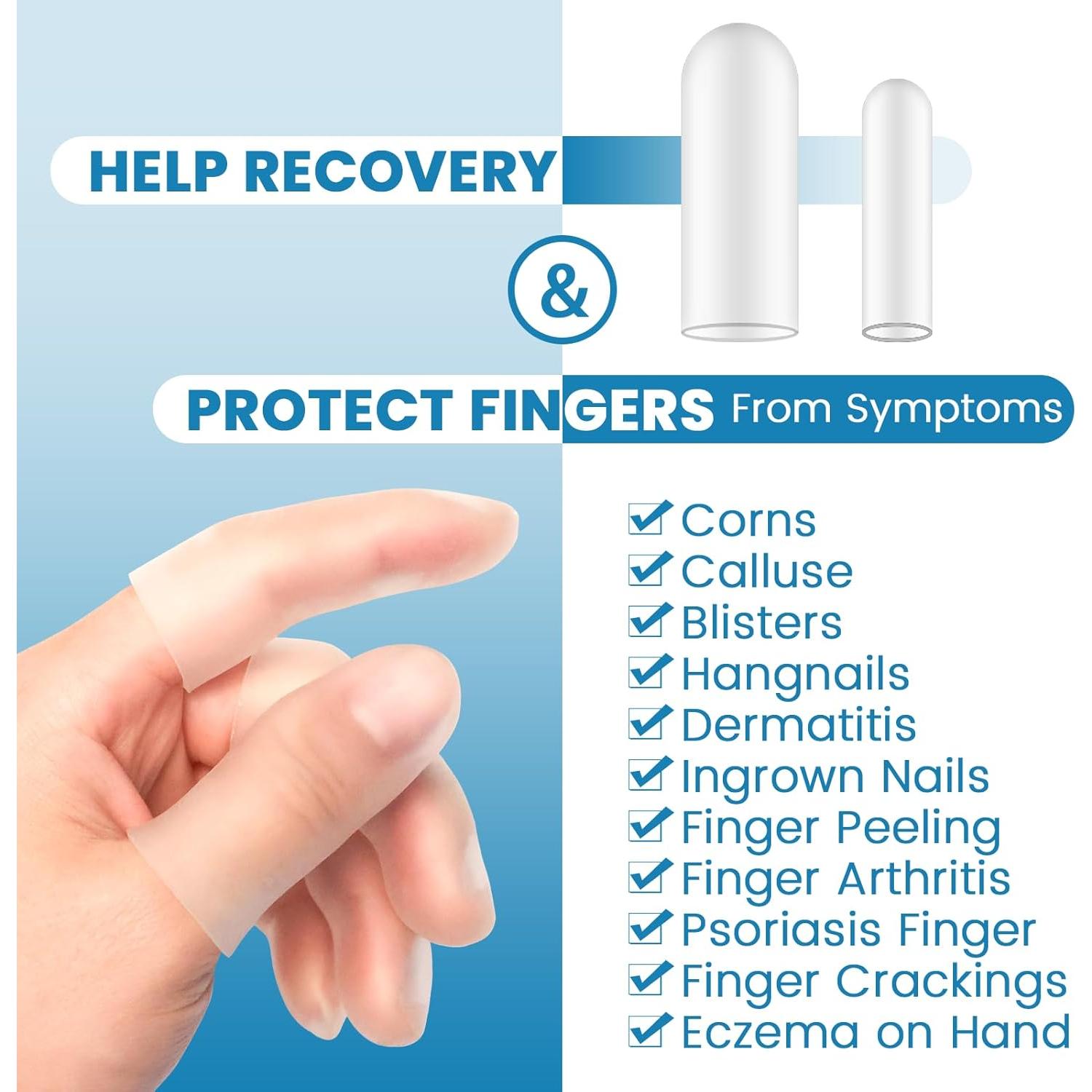 20 Fundas de Dedos de Silicona Happiby - Grandes y Pequeñas