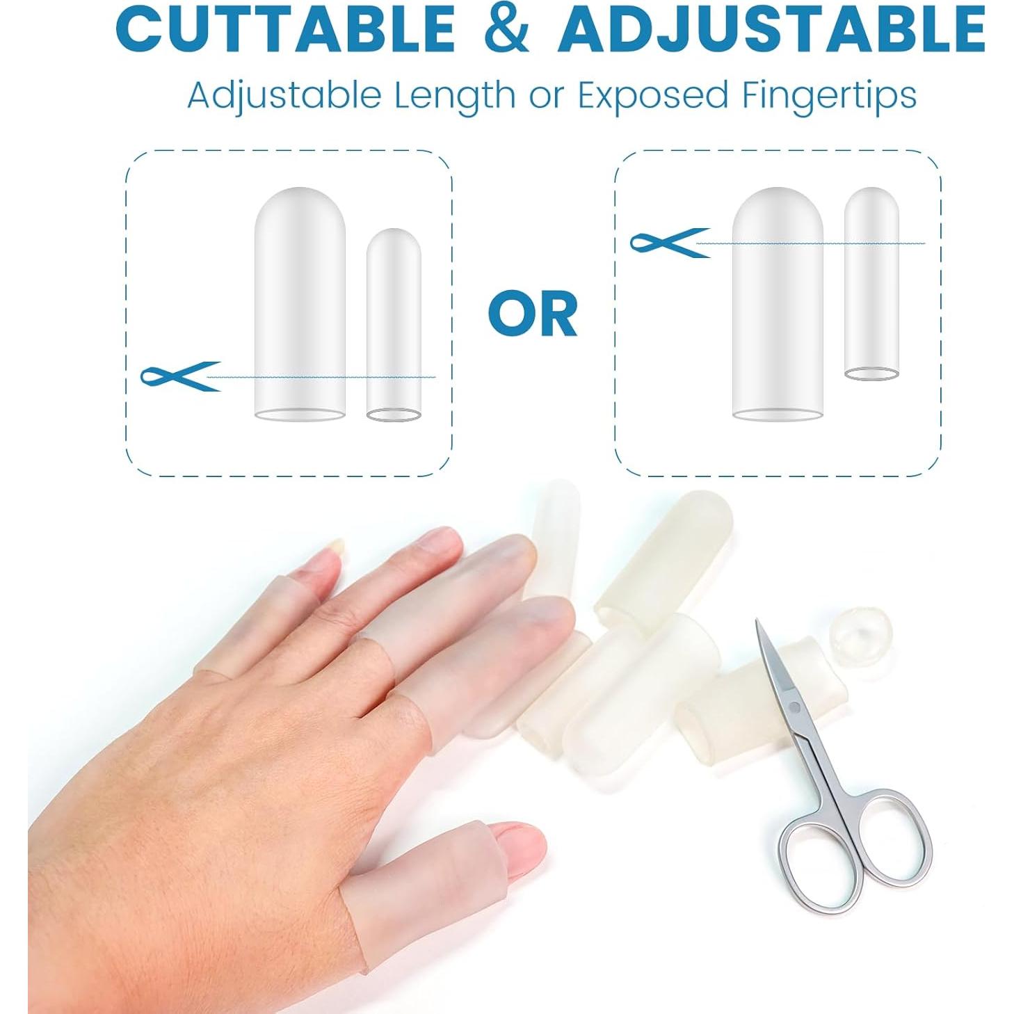 20 Fundas de Dedos de Silicona Happiby - Grandes y Pequeñas