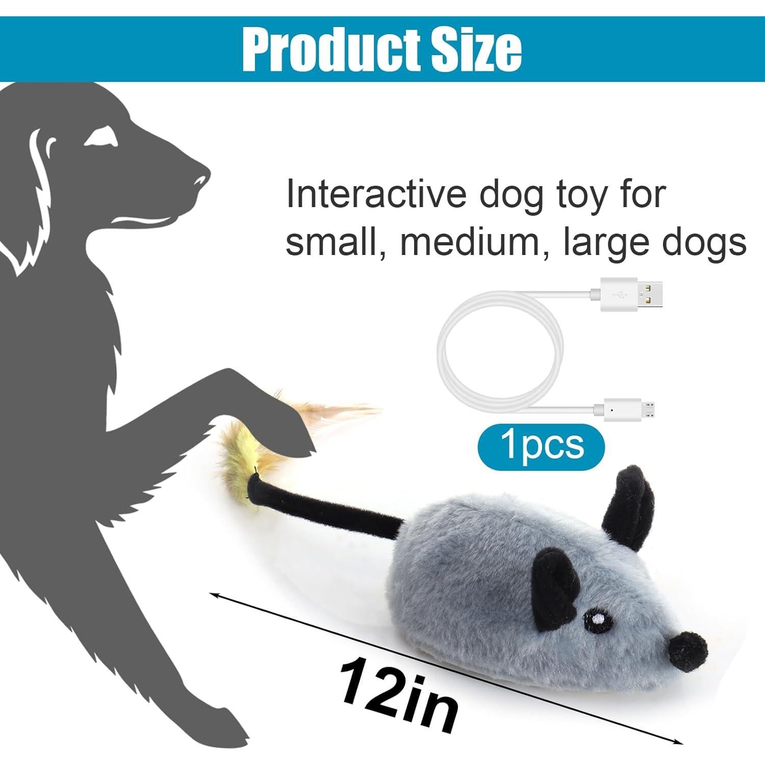 Juguete Interactivo para Perros Mity Rain Ratón Squeaky