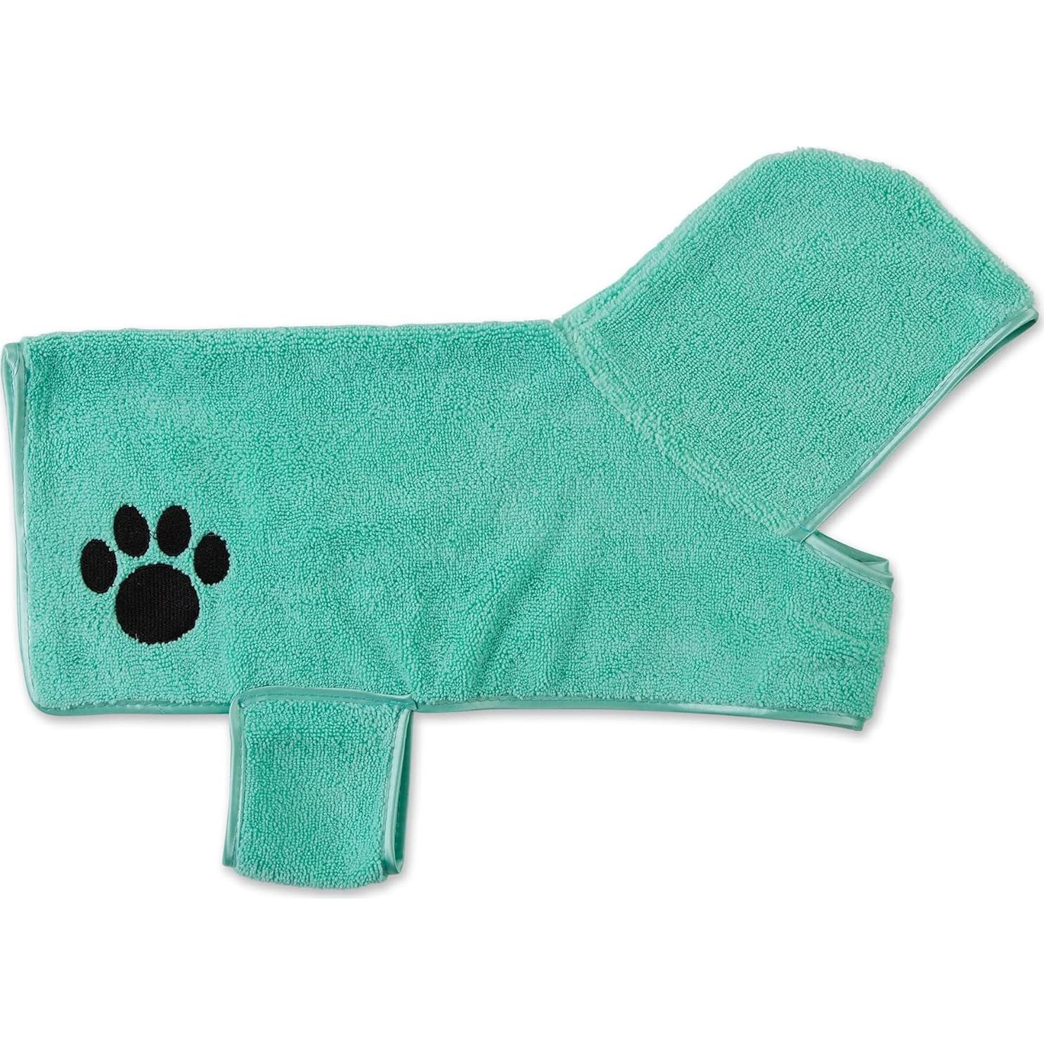 Bata para Mascotas Bone Dry Microfibra Absorbente Pequeña Aqua