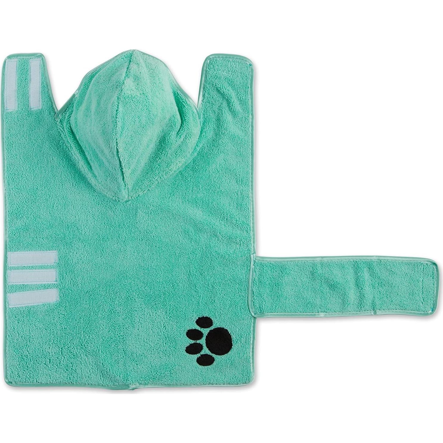 Bata para Mascotas Bone Dry Microfibra Absorbente Pequeña Aqua