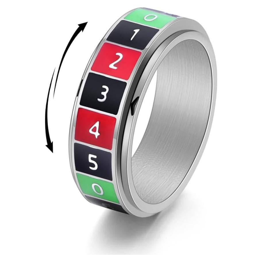 Anillo Giratorio Antiestrés OIDIMS de Acero Inoxidable Talla 11