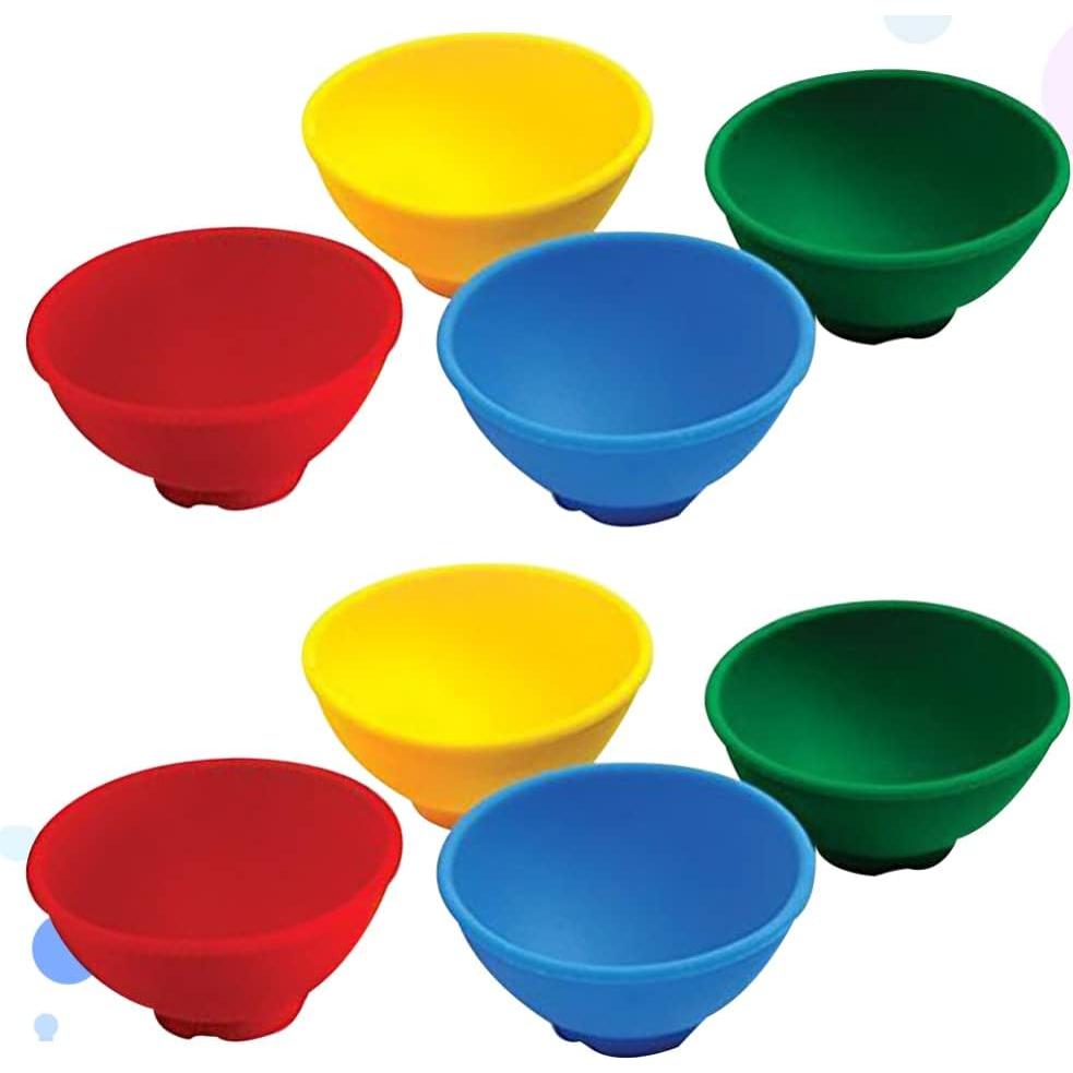 Juego de 8 Tazones de Silicona Luxshiny Multicolores 236ml