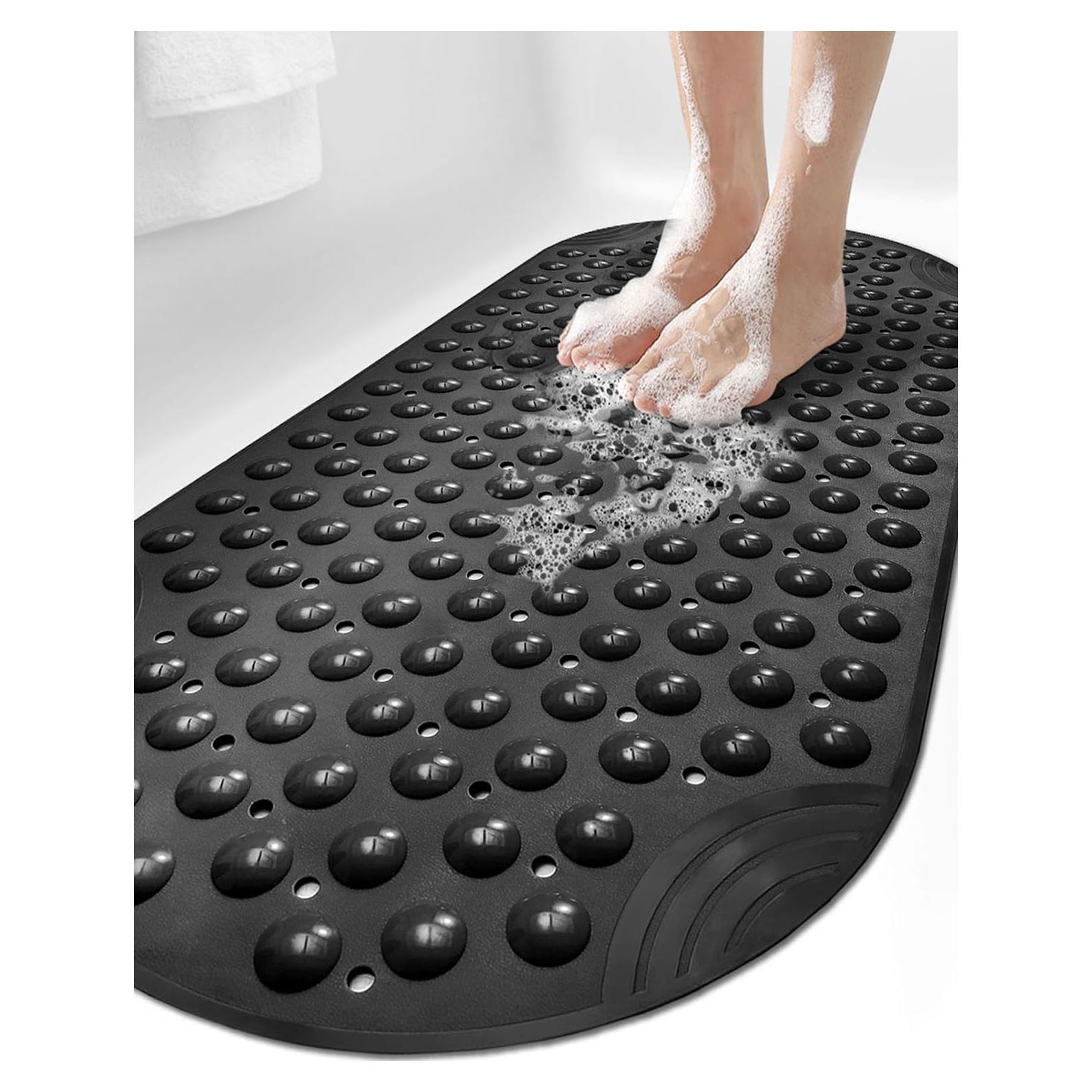 Alfombrilla de Bañera Antideslizante DEXI 40.6x88.9 cm Negra