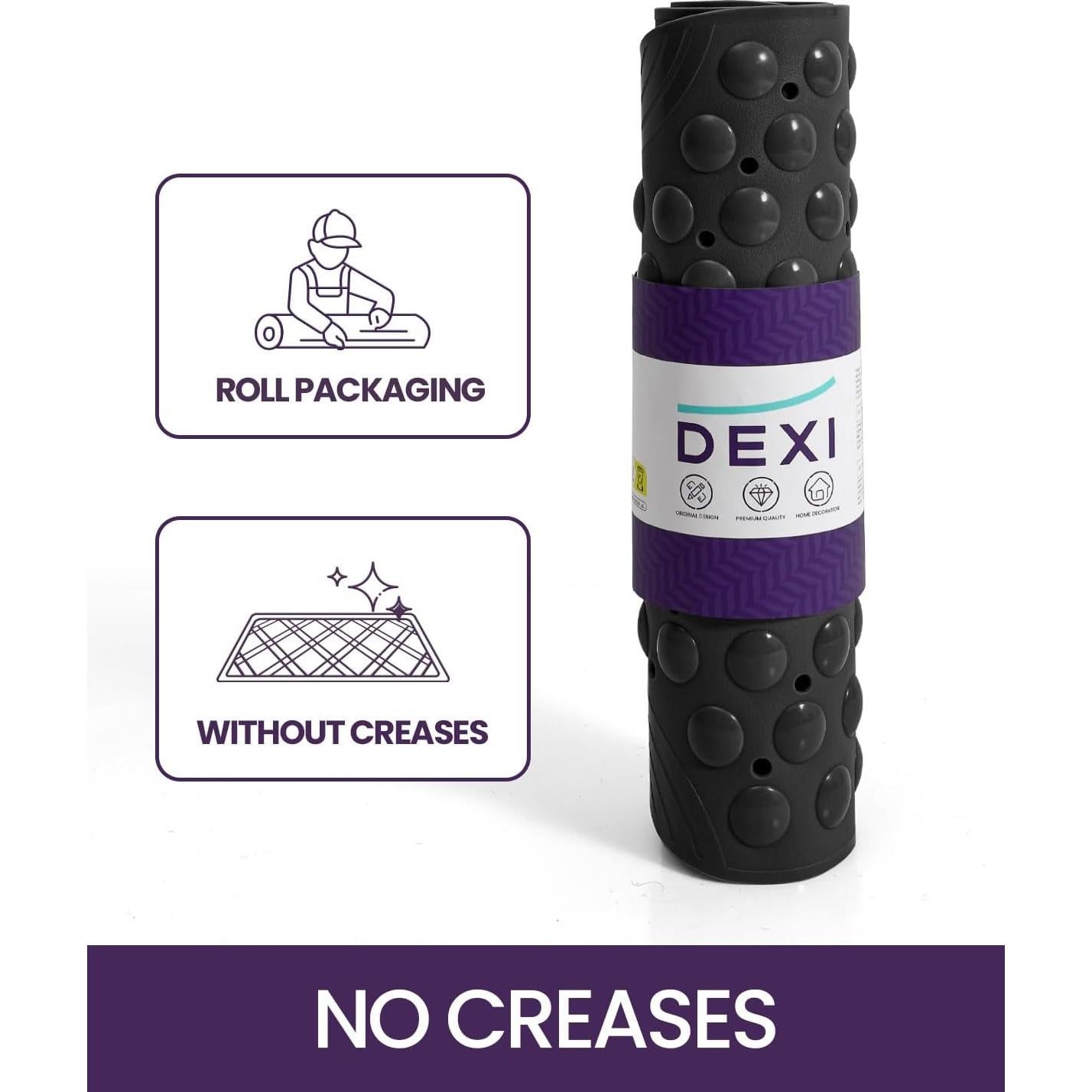 Alfombrilla de Bañera Antideslizante DEXI 40.6x88.9 cm Negra