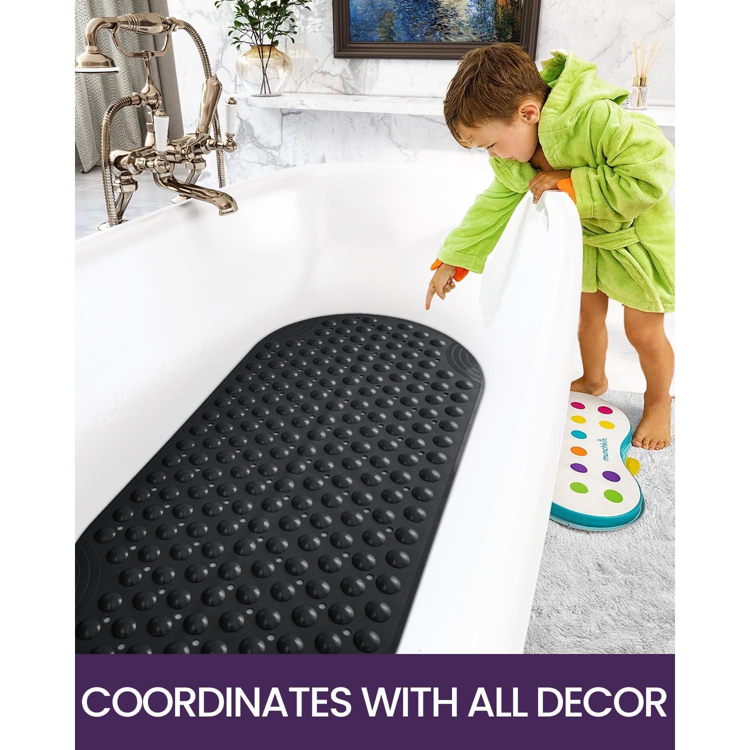 Alfombrilla de Bañera Antideslizante DEXI 40.6x88.9 cm Negra