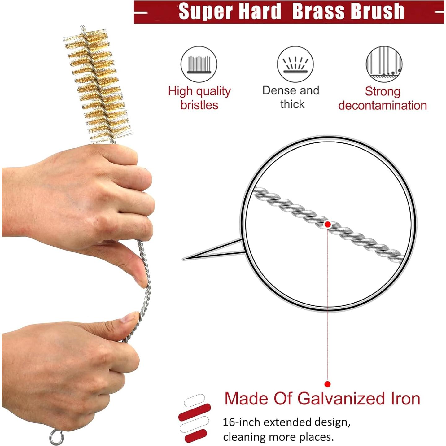 Juego de cepillos de limpieza Ctsyuqoo 8 piezas 40 cm latón