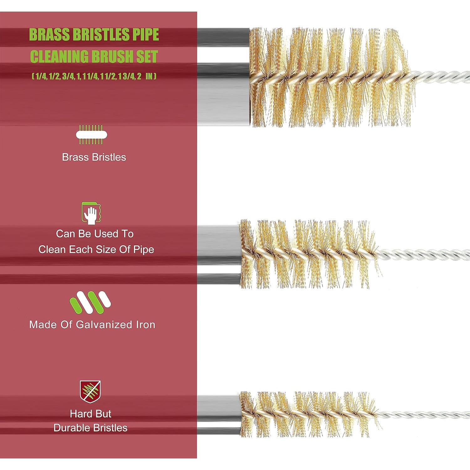 Juego de cepillos de limpieza Ctsyuqoo 8 piezas 40 cm latón